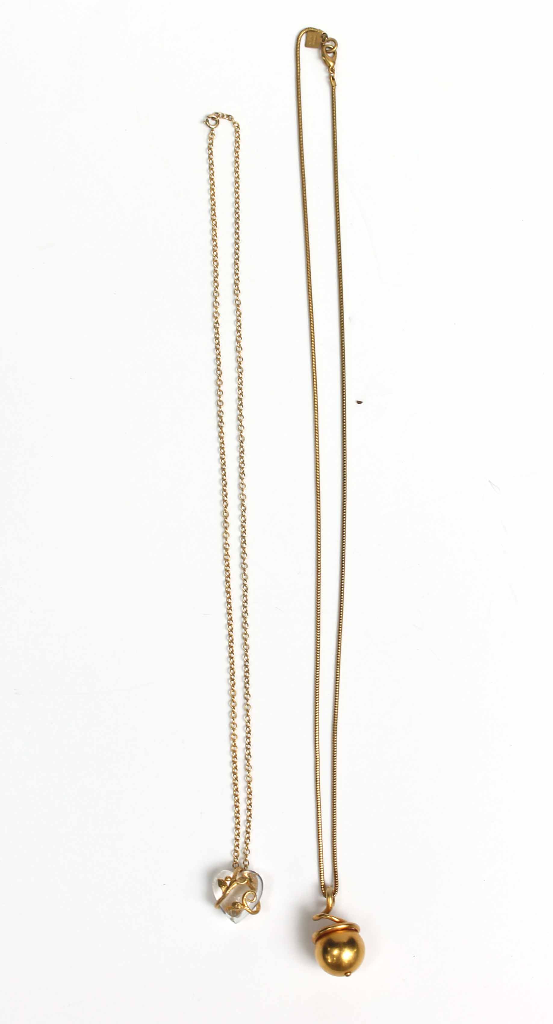 Gold Tone Modern Necklaces