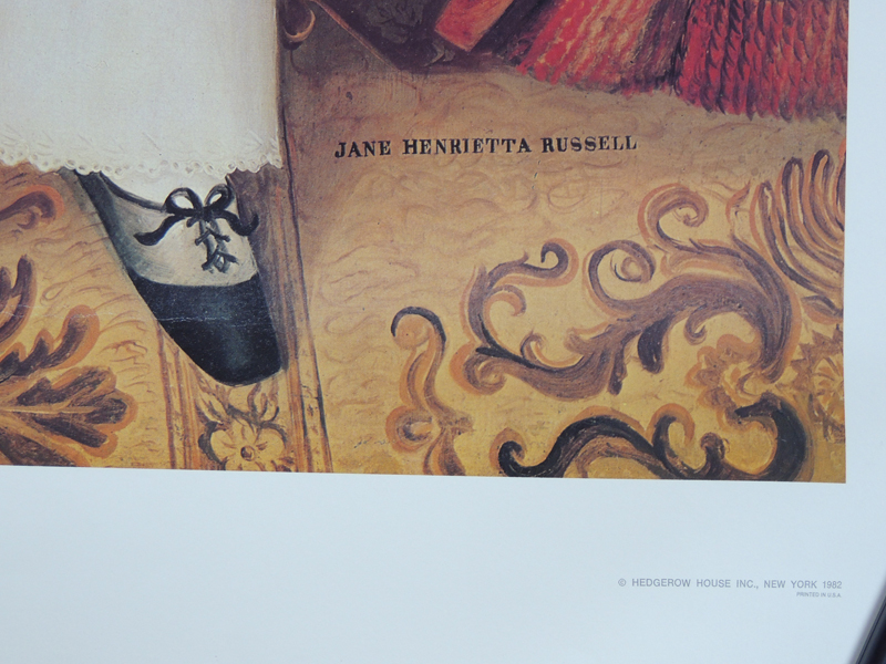 Two Folk Art Prints of 1800s Children