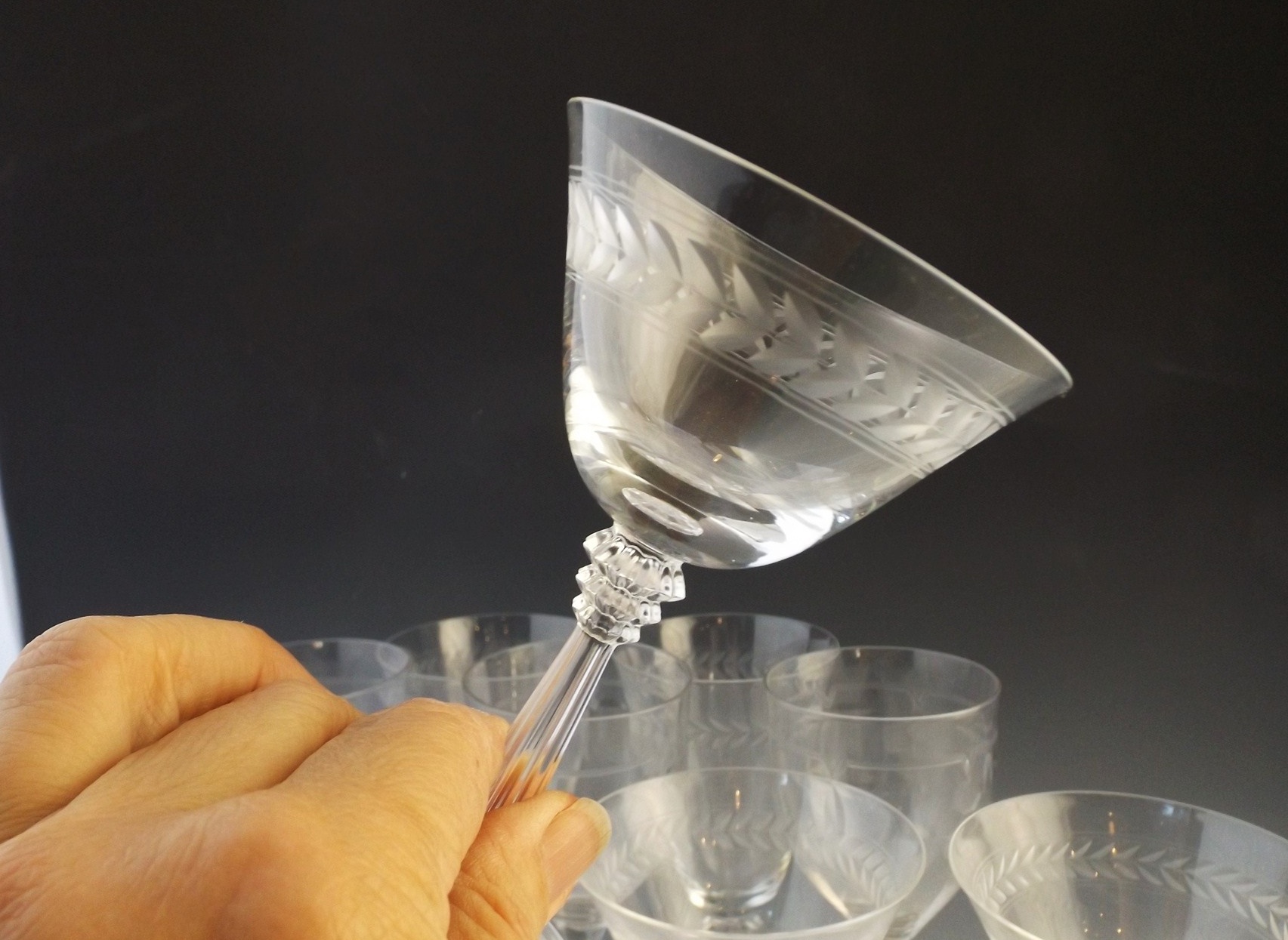 Etched Glass Stemware