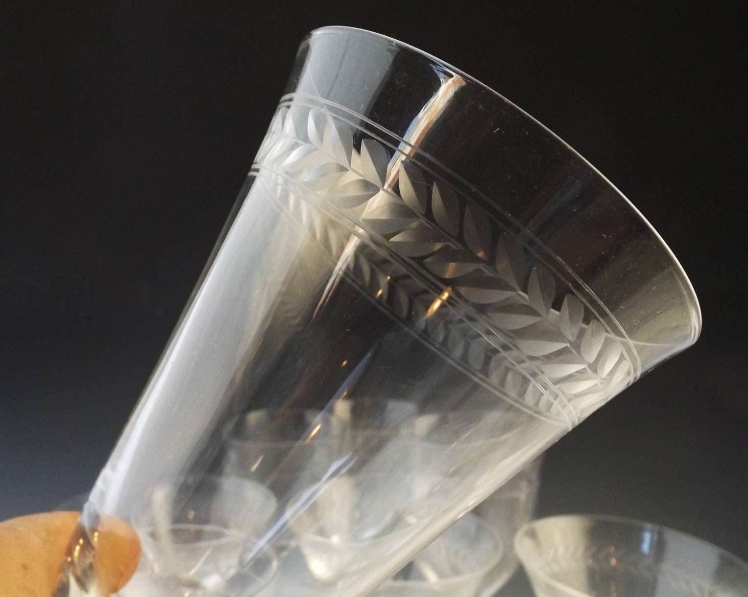 Etched Glass Stemware