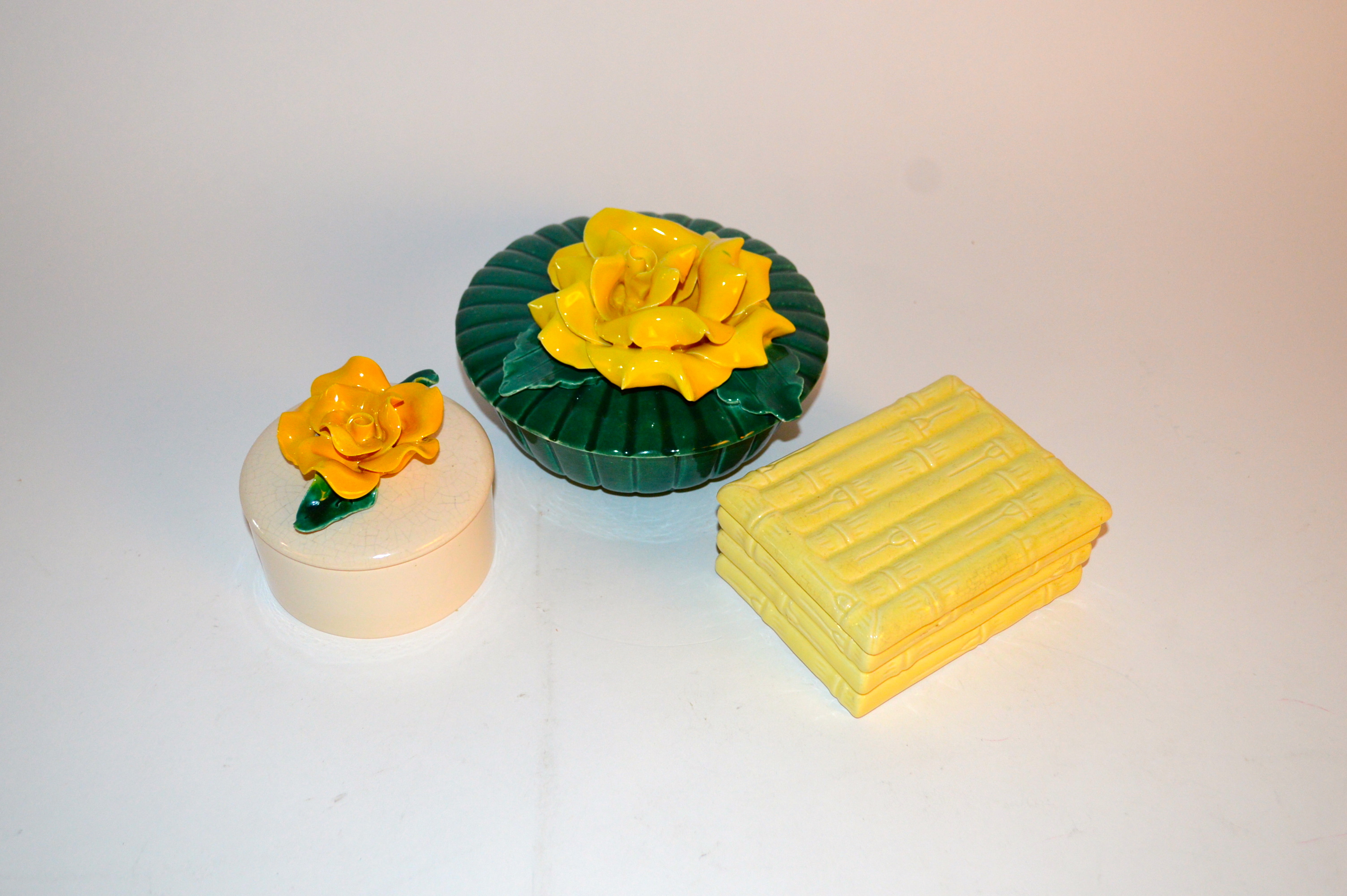 Vintage Italian Capodimonte Trinket Boxes