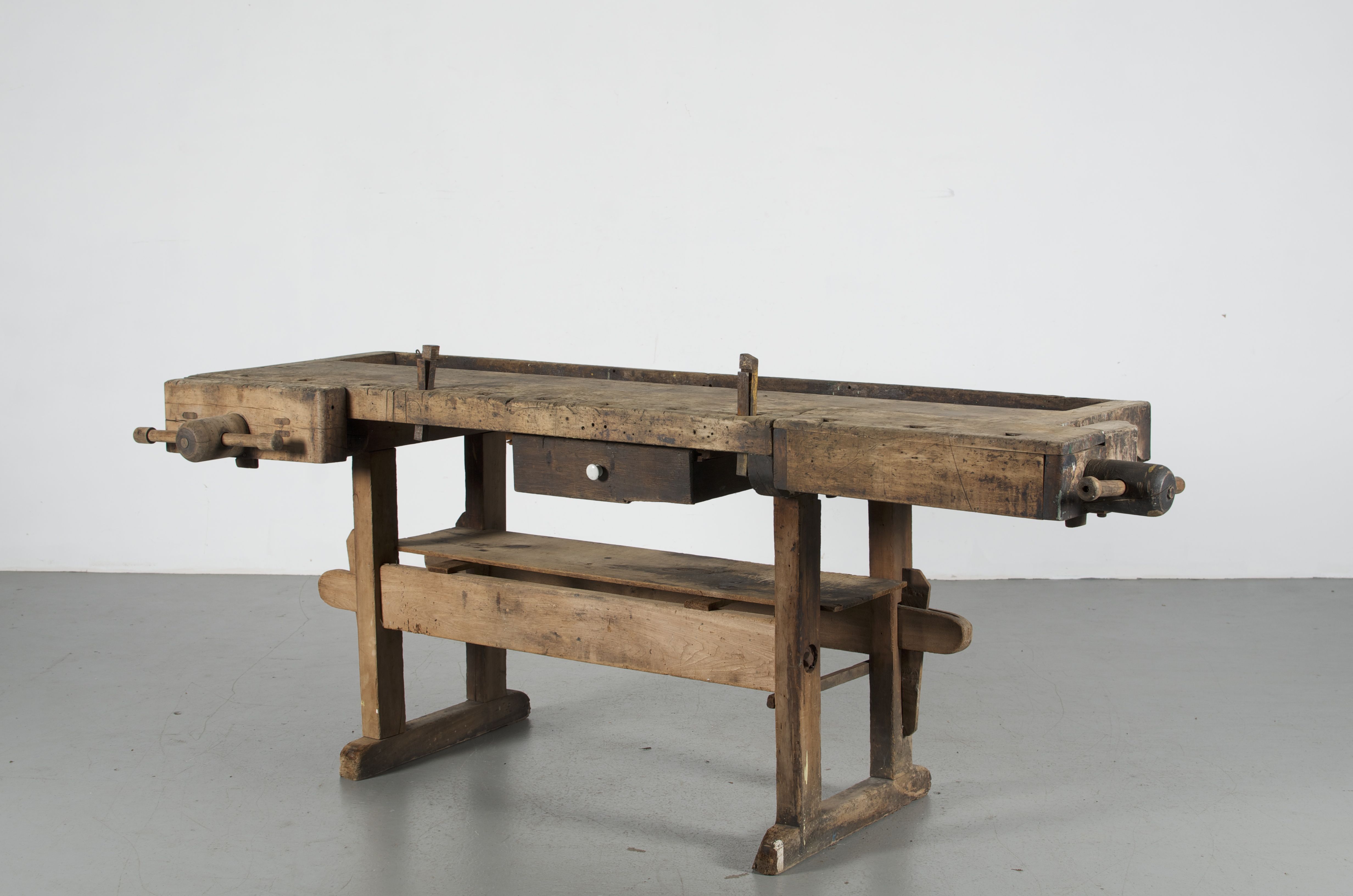 Antique "Roubo" Style Carpenter's Woodworking Bench