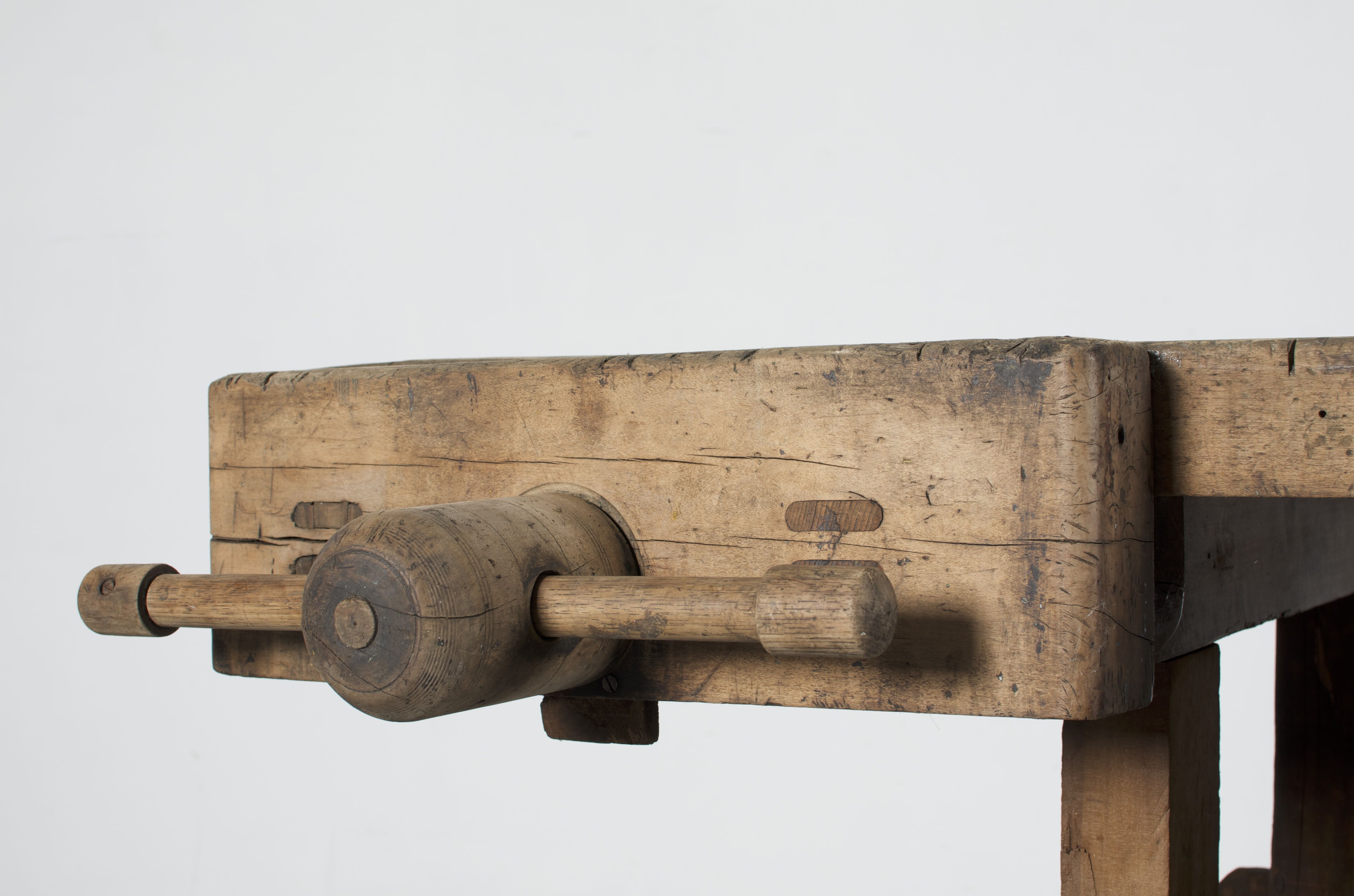 Antique "Roubo" Style Carpenter's Woodworking Bench