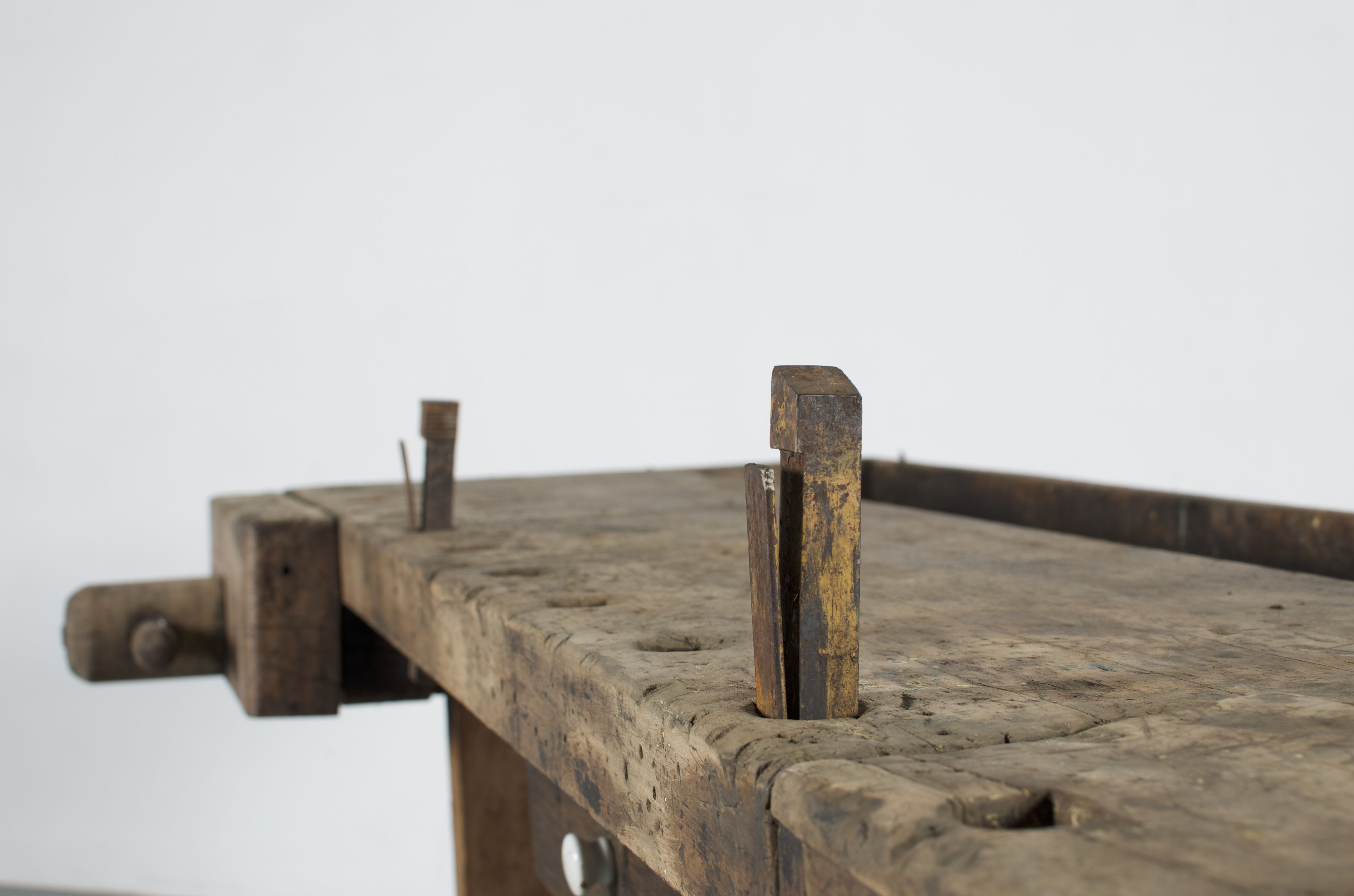 Antique "Roubo" Style Carpenter's Woodworking Bench