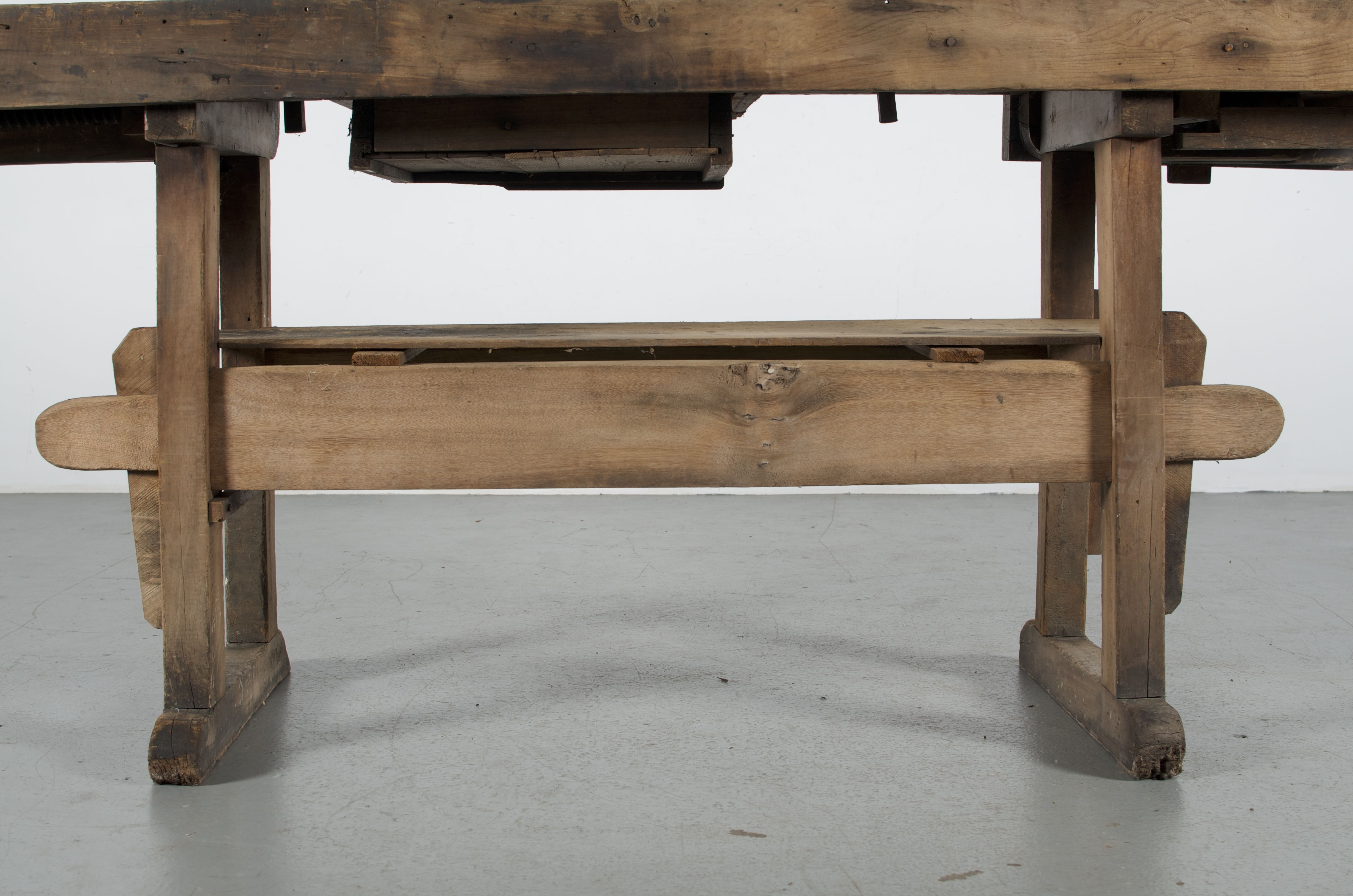 Antique "Roubo" Style Carpenter's Woodworking Bench