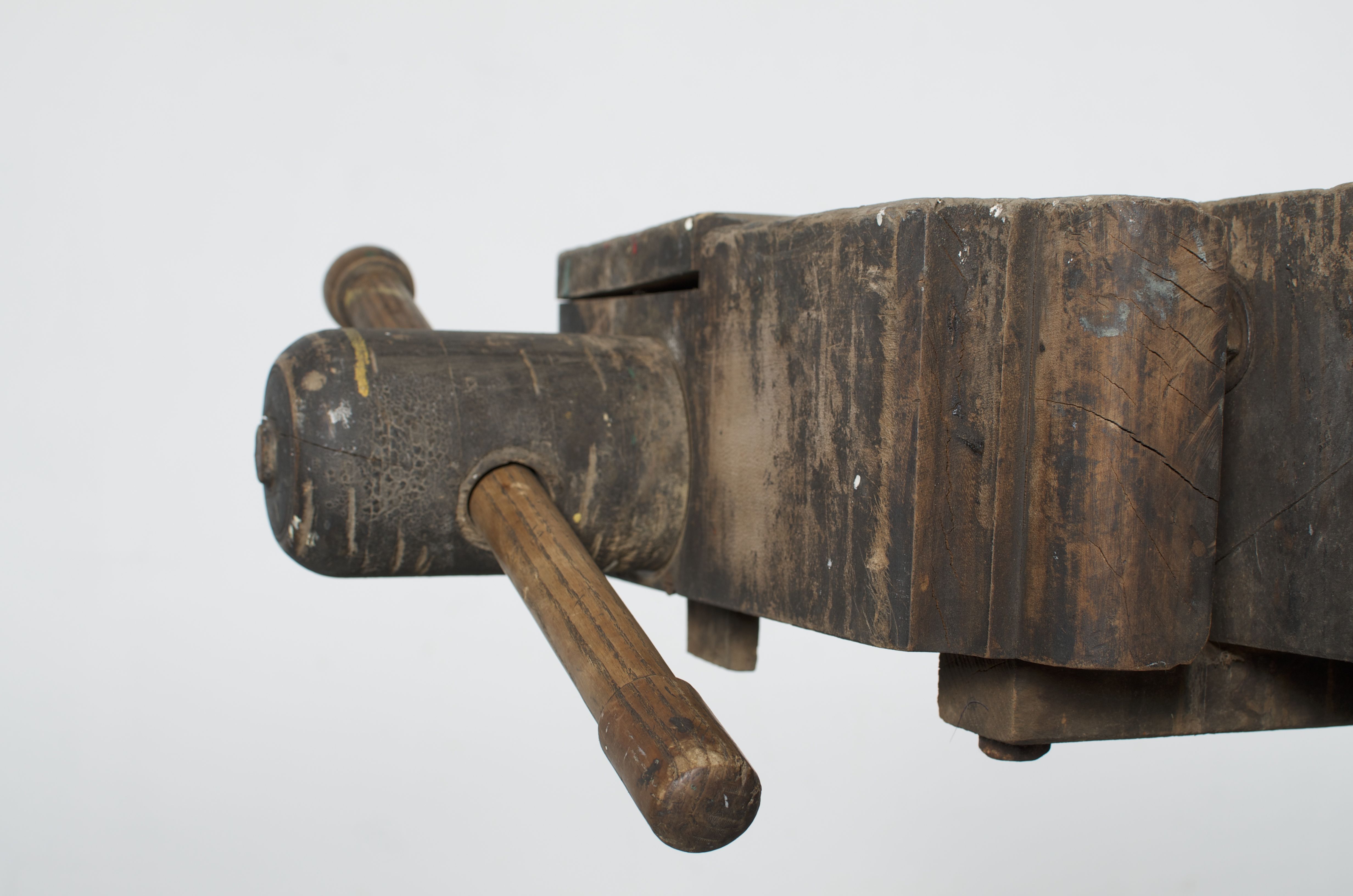 Antique "Roubo" Style Carpenter's Woodworking Bench