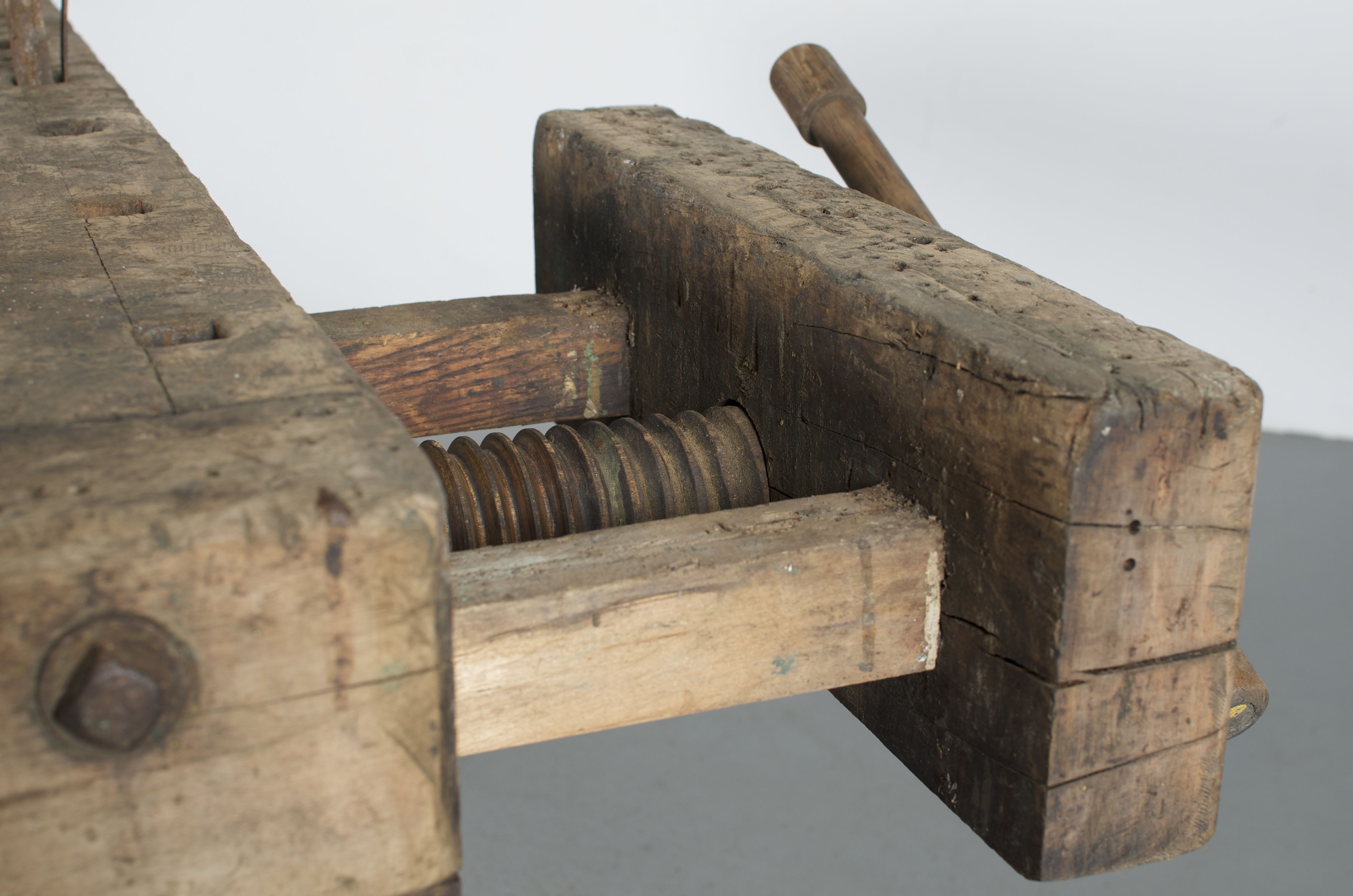 Antique "Roubo" Style Carpenter's Woodworking Bench