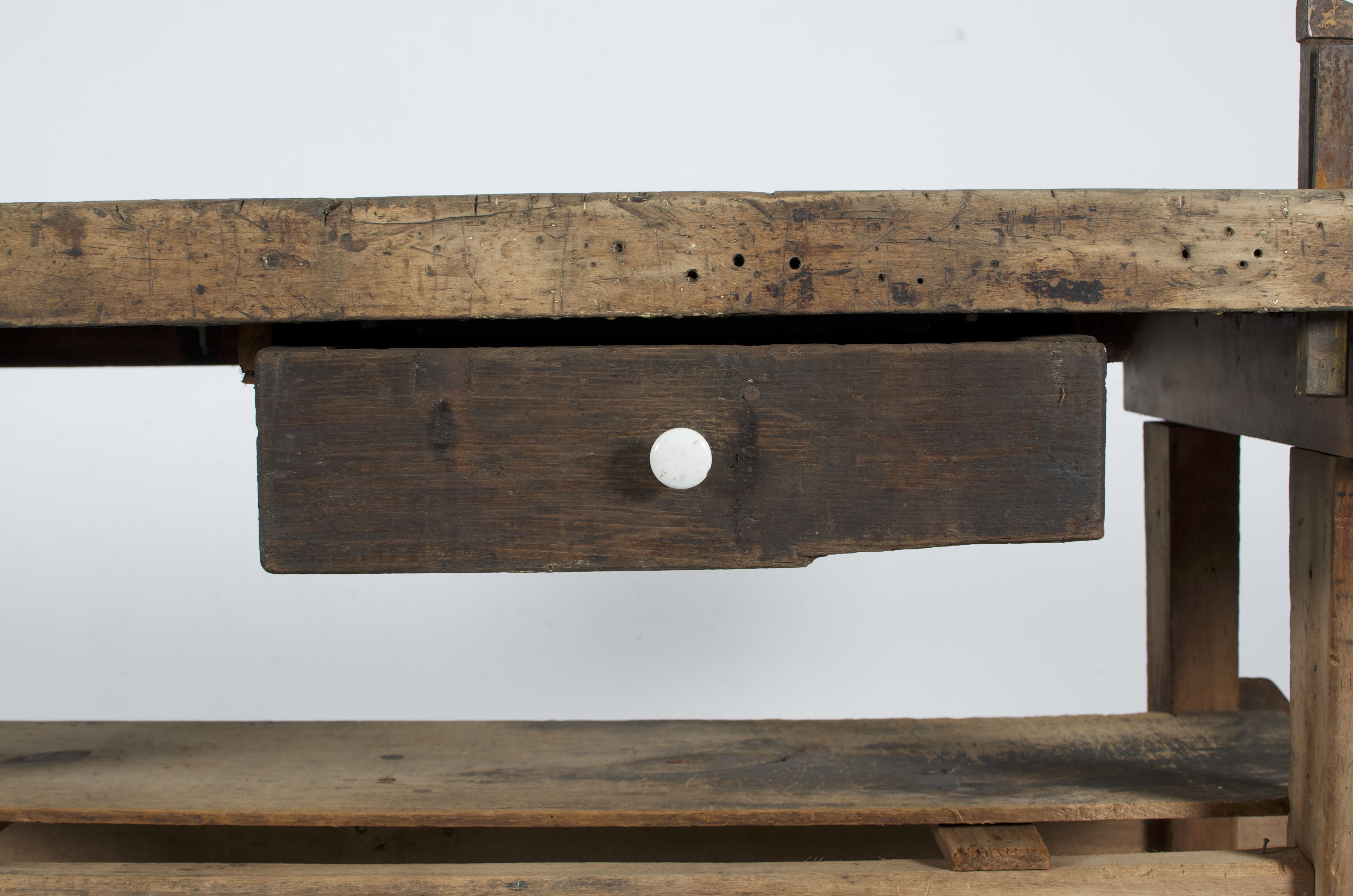 Antique "Roubo" Style Carpenter's Woodworking Bench