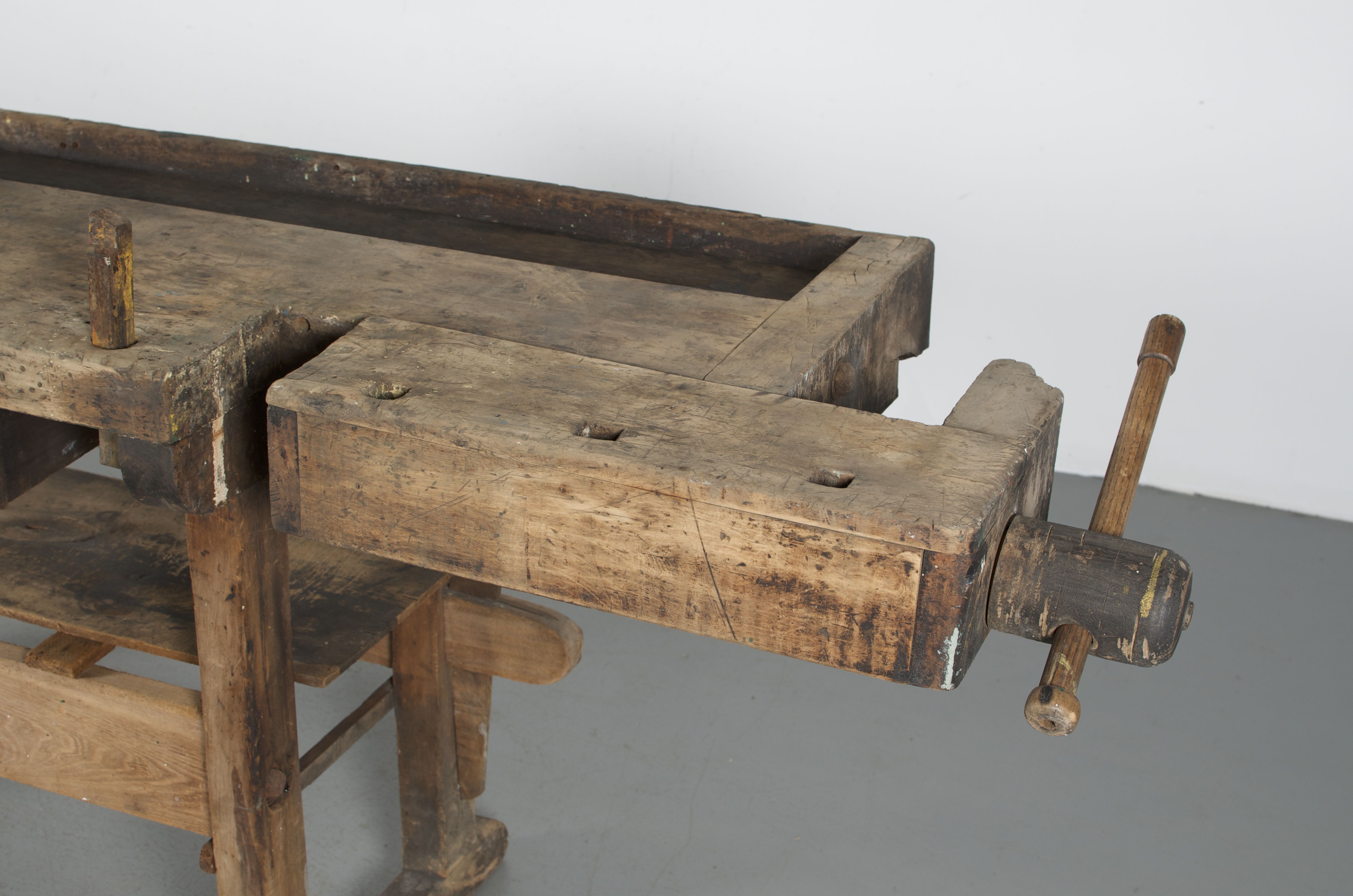 Antique "Roubo" Style Carpenter's Woodworking Bench