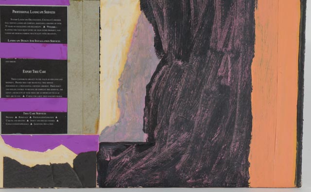 Original Roland Huston Acrylic and Paper on Canvas Collage 