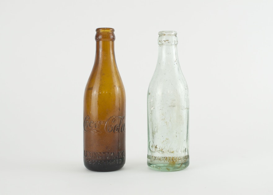 Pair of Antique Coca-Cola Bottles