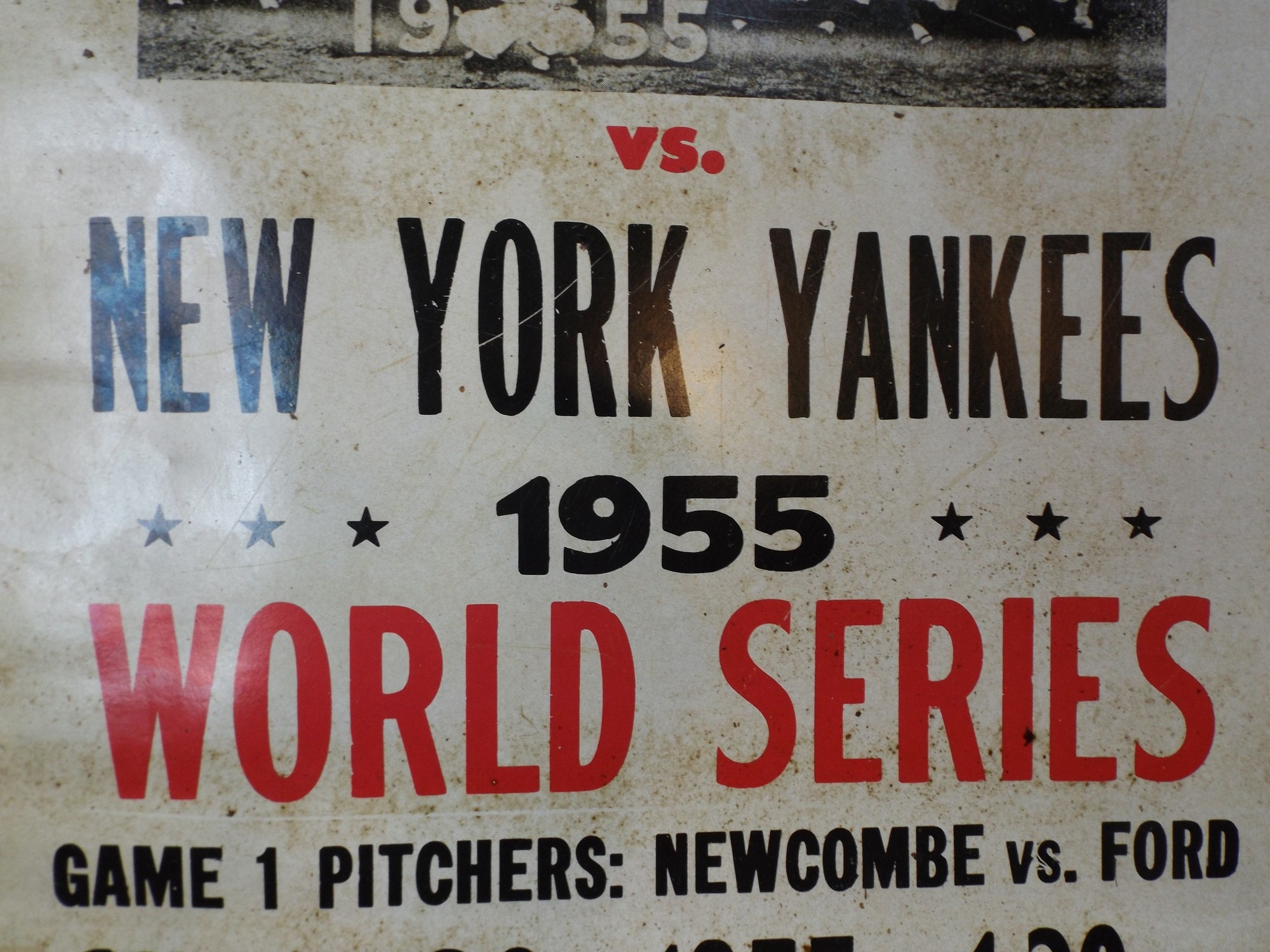 1955 Brooklyn Dodgers vs. New York Yankees World Series Poster