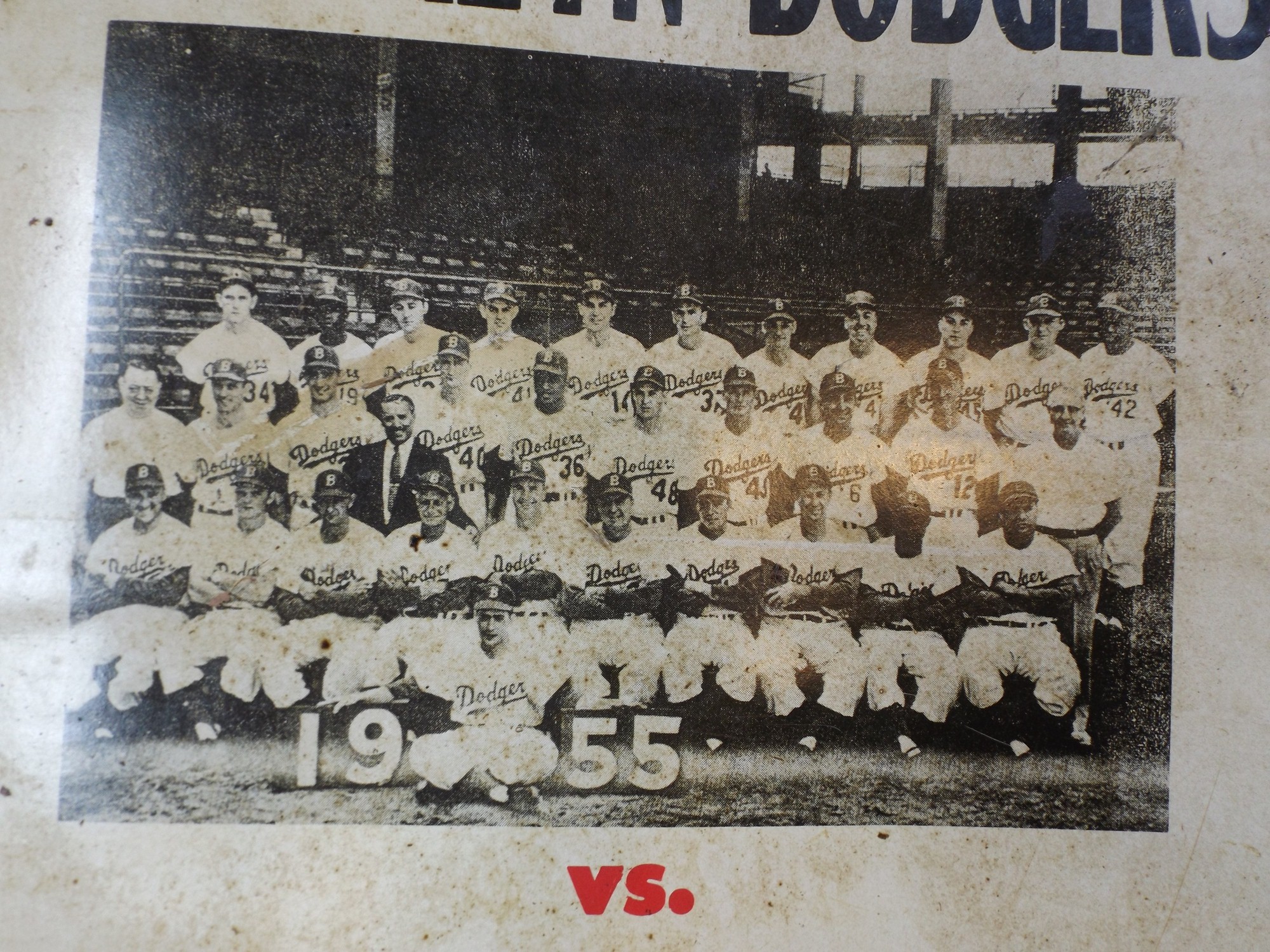 1955 Brooklyn Dodgers vs. New York Yankees World Series Poster