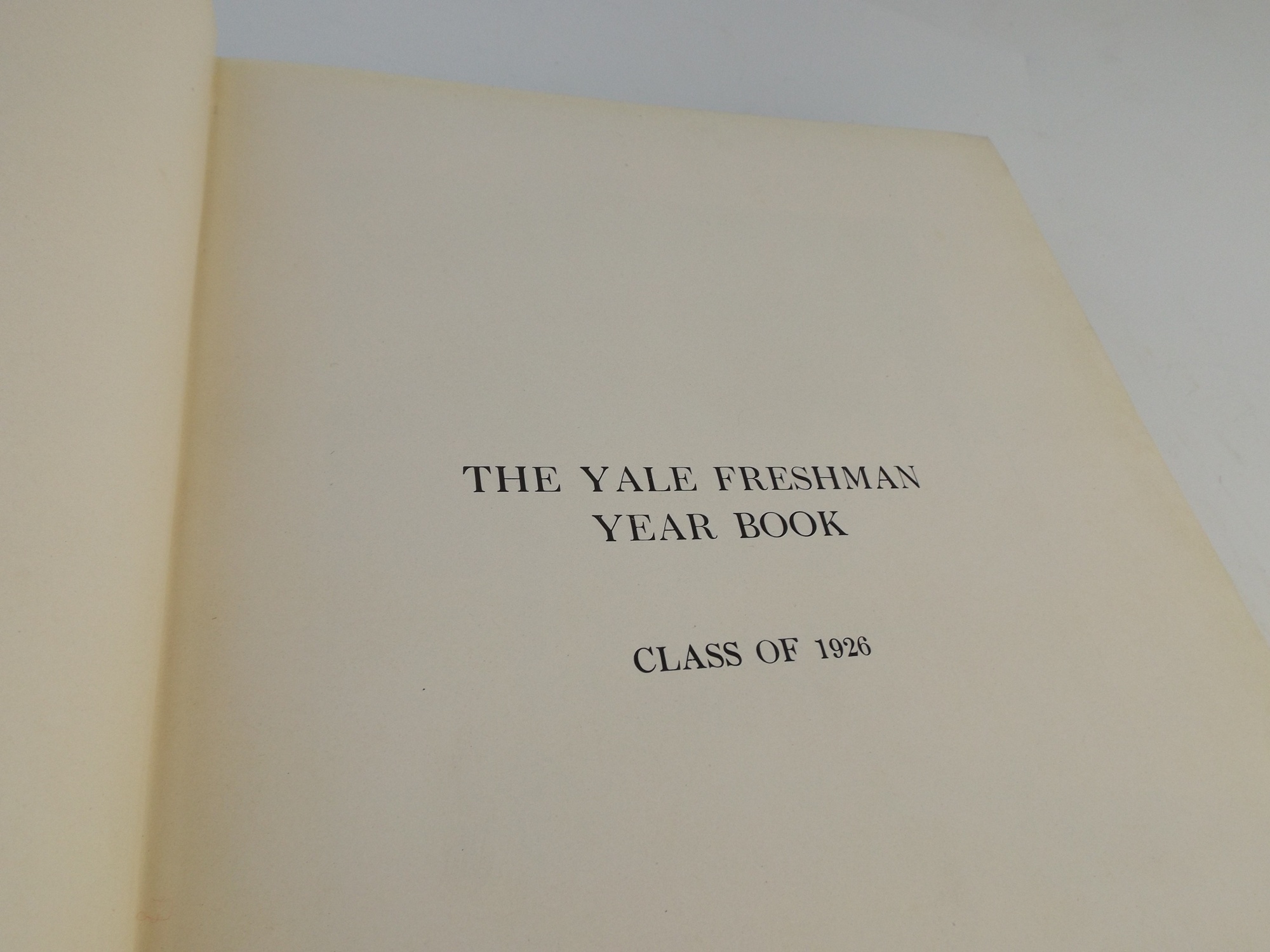 Yale Freshmen Year Book Class of 1926 