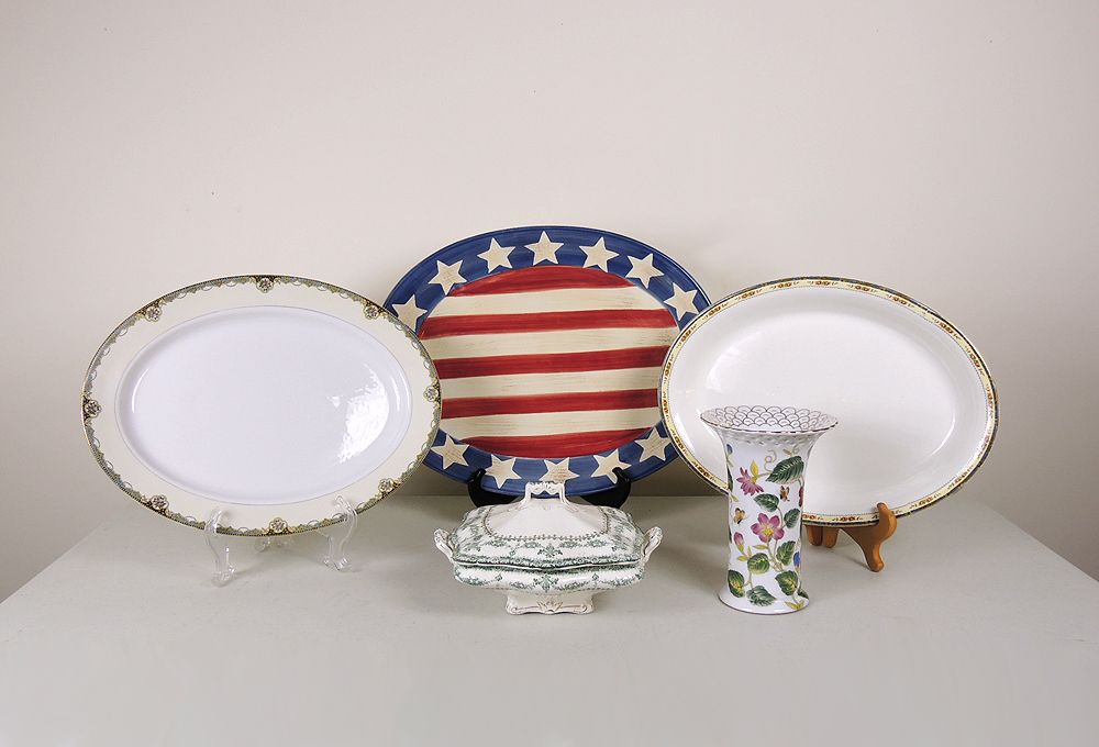 Turkey Platters and Vintage China