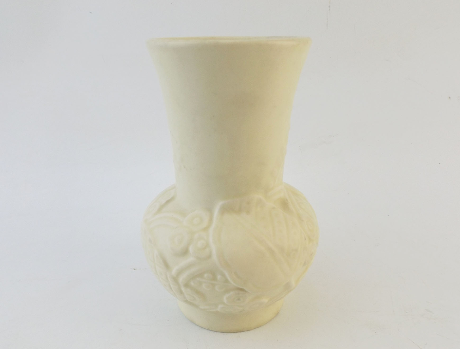 1935 Rookwood Pottery Vase with Embossed Flowers