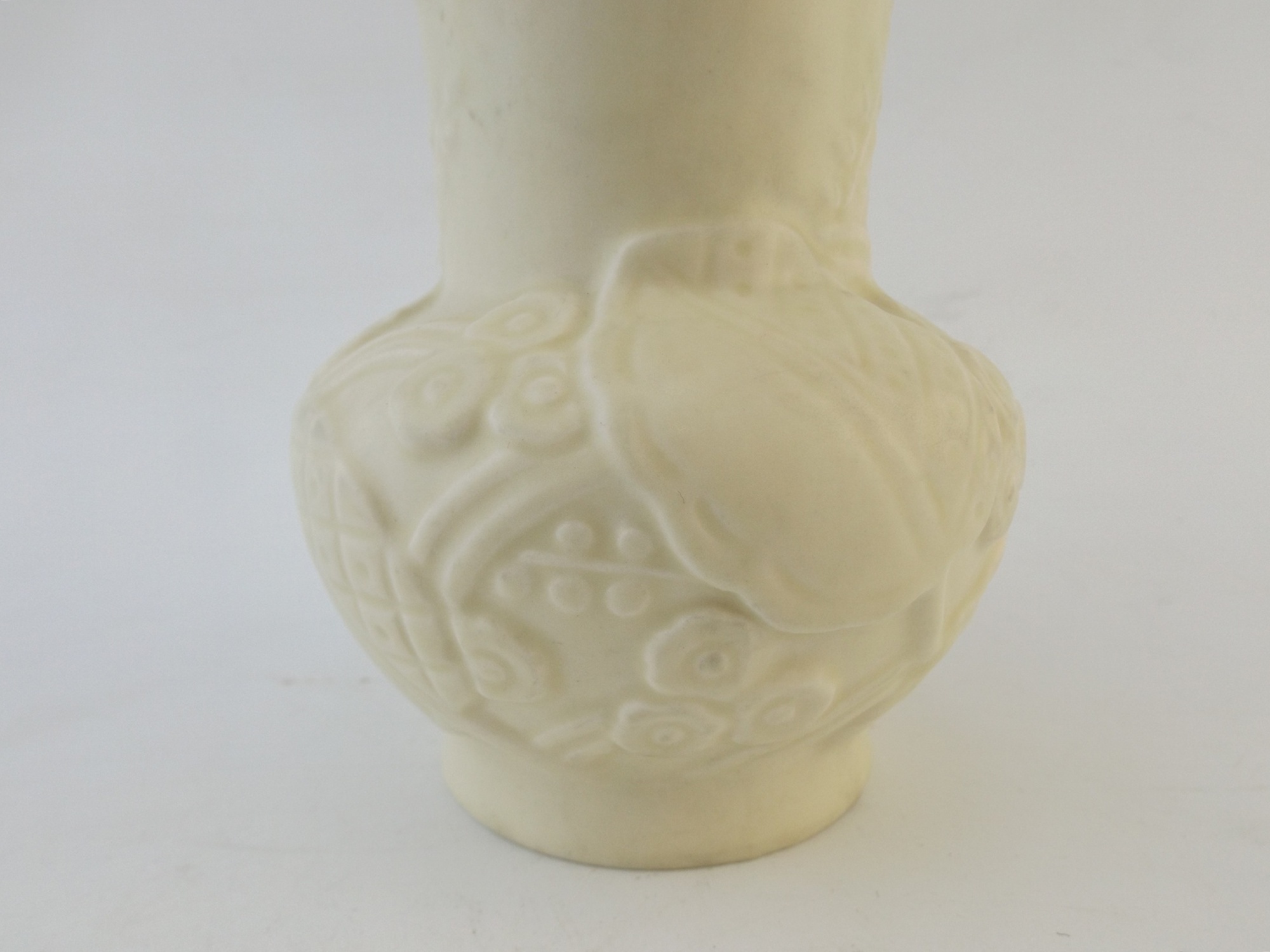 1935 Rookwood Pottery Vase with Embossed Flowers