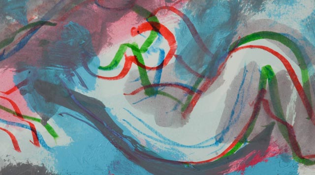 Original Paul Chidlaw Mixed Media Painting on Paper