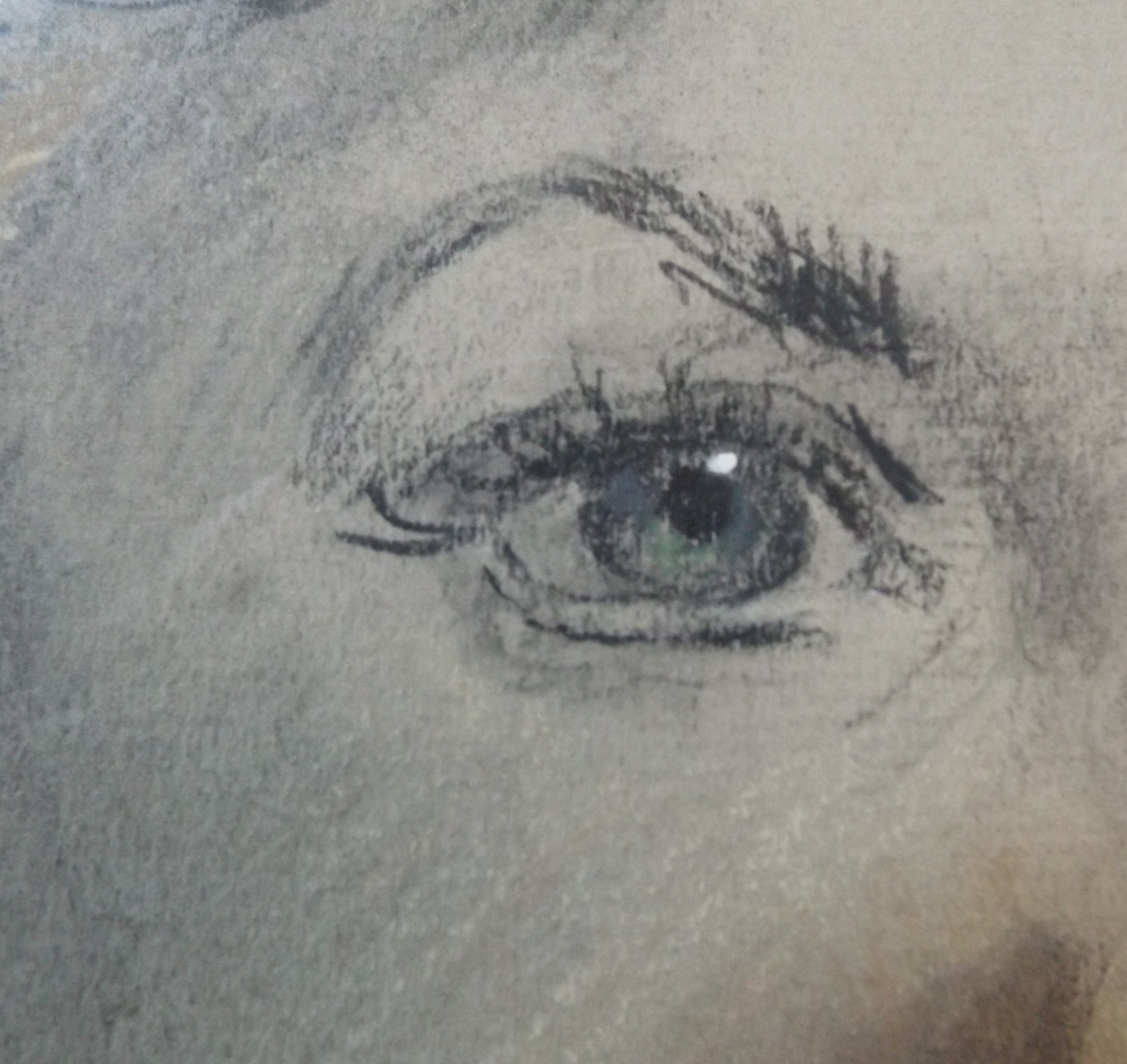 Signed and Dated Charcoal Portrait