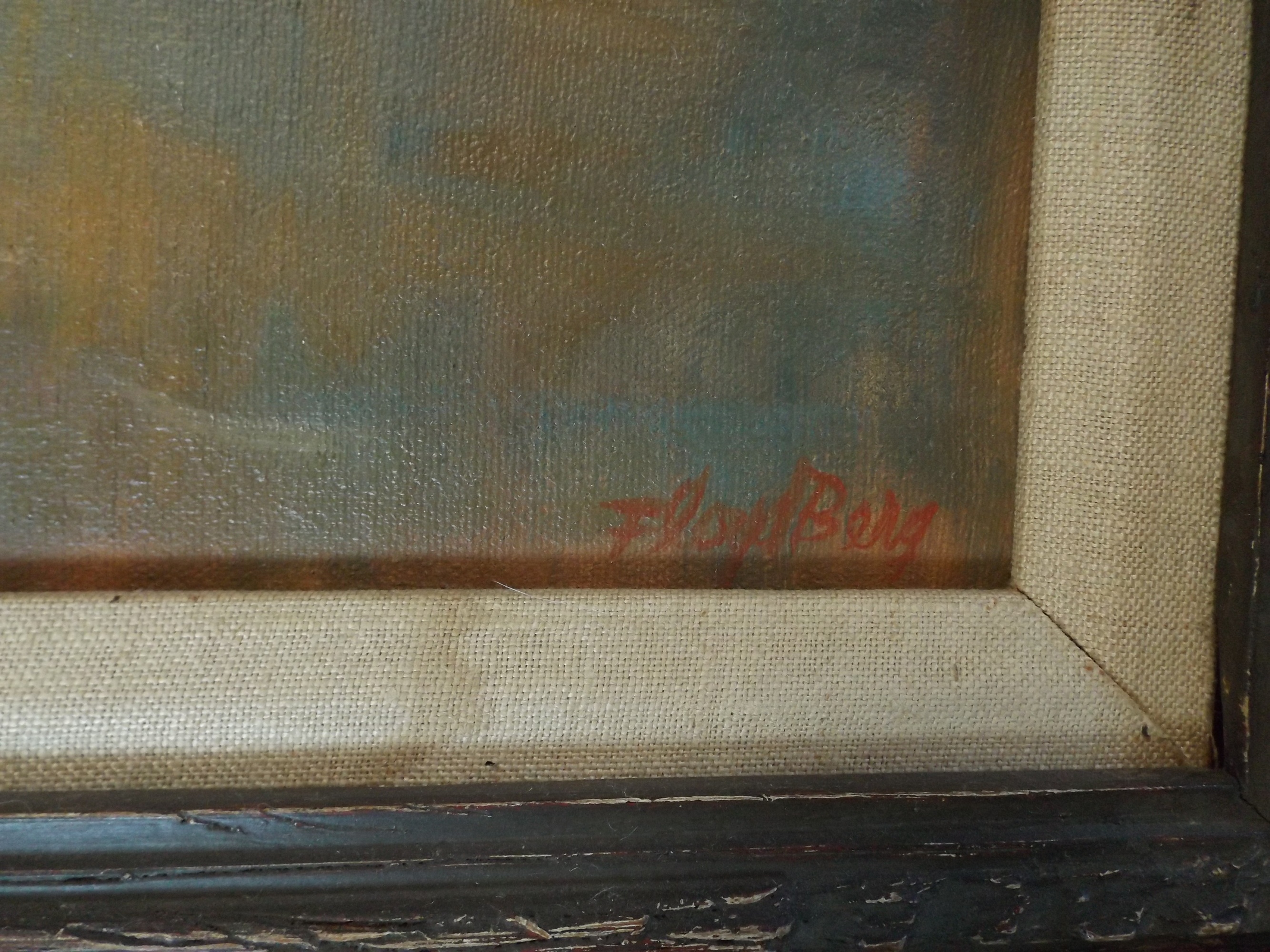 Floyd Berg Oil Landscape on Canvas