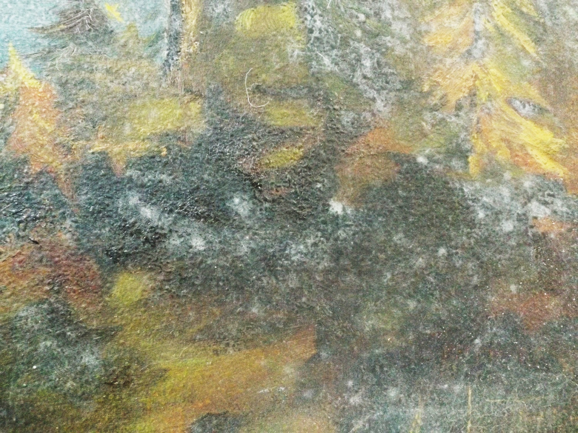 Signed Acrylic Mountain Landscape 