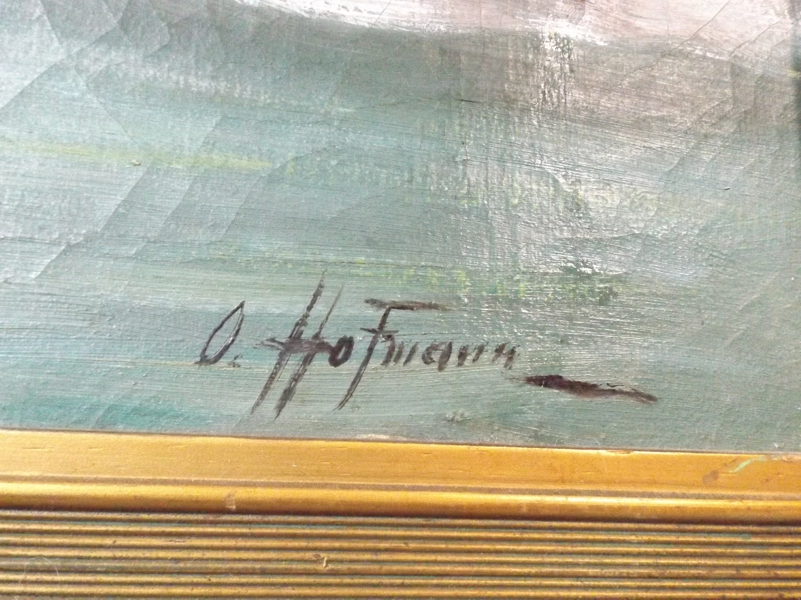 Signed Winter Landscape Oil on Canvas