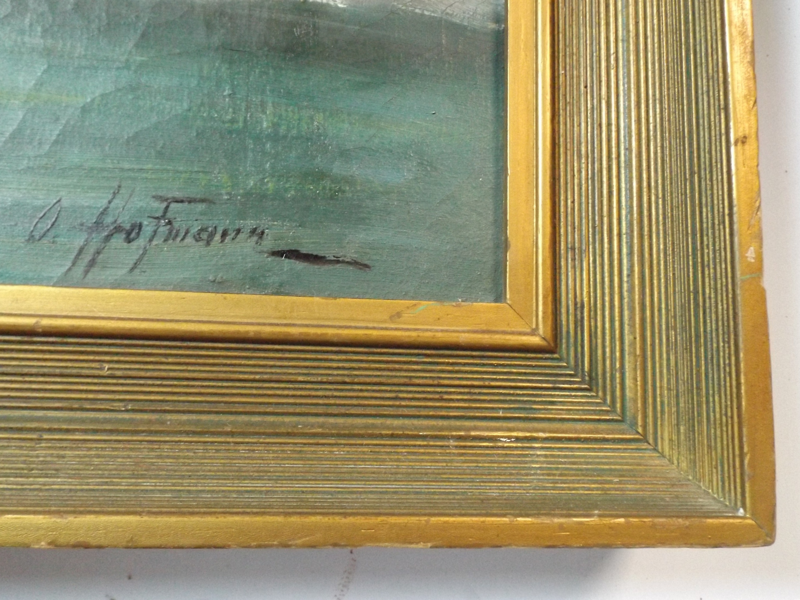 Signed Winter Landscape Oil on Canvas