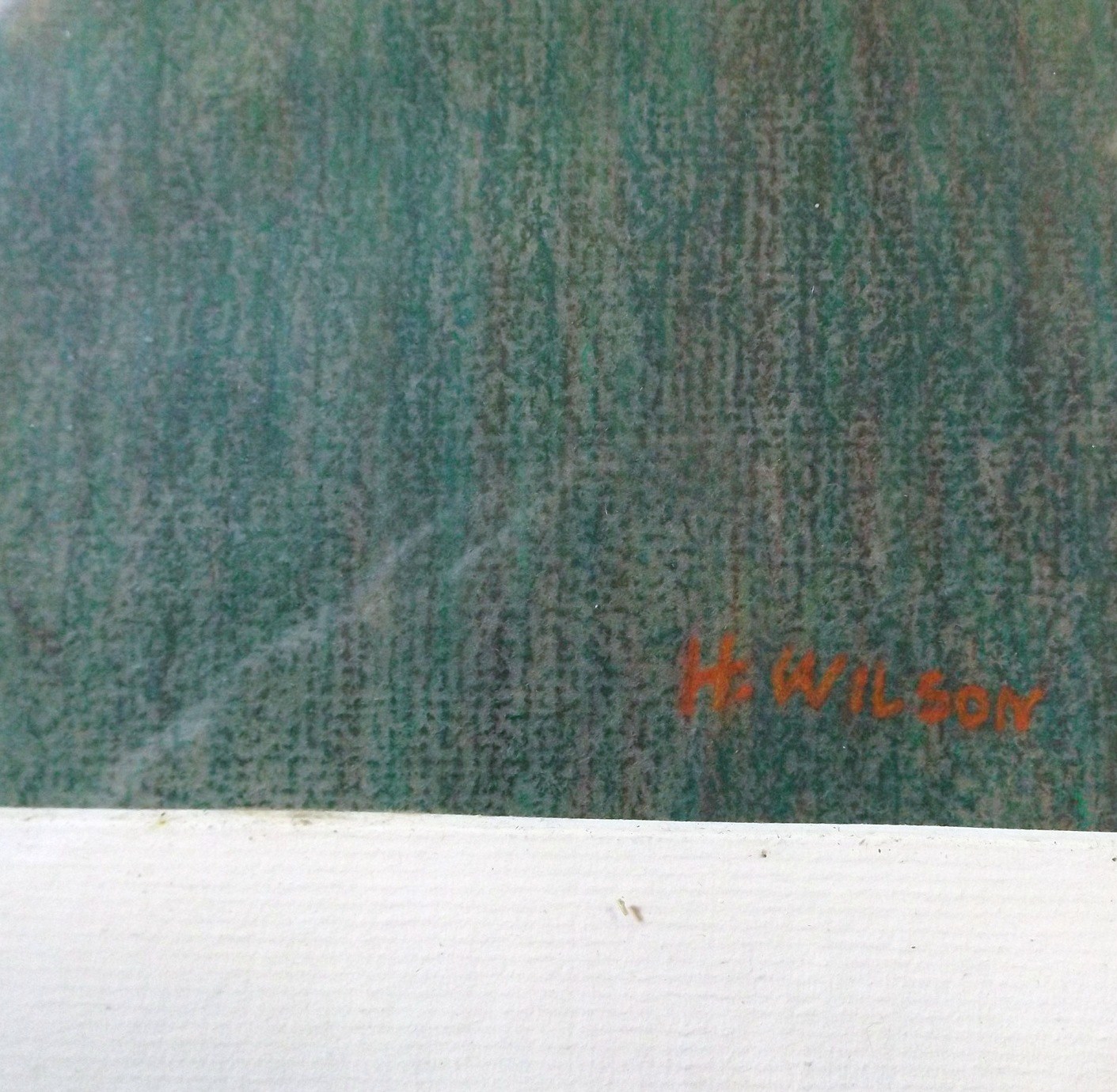 Signed Oil Pastel Landscape