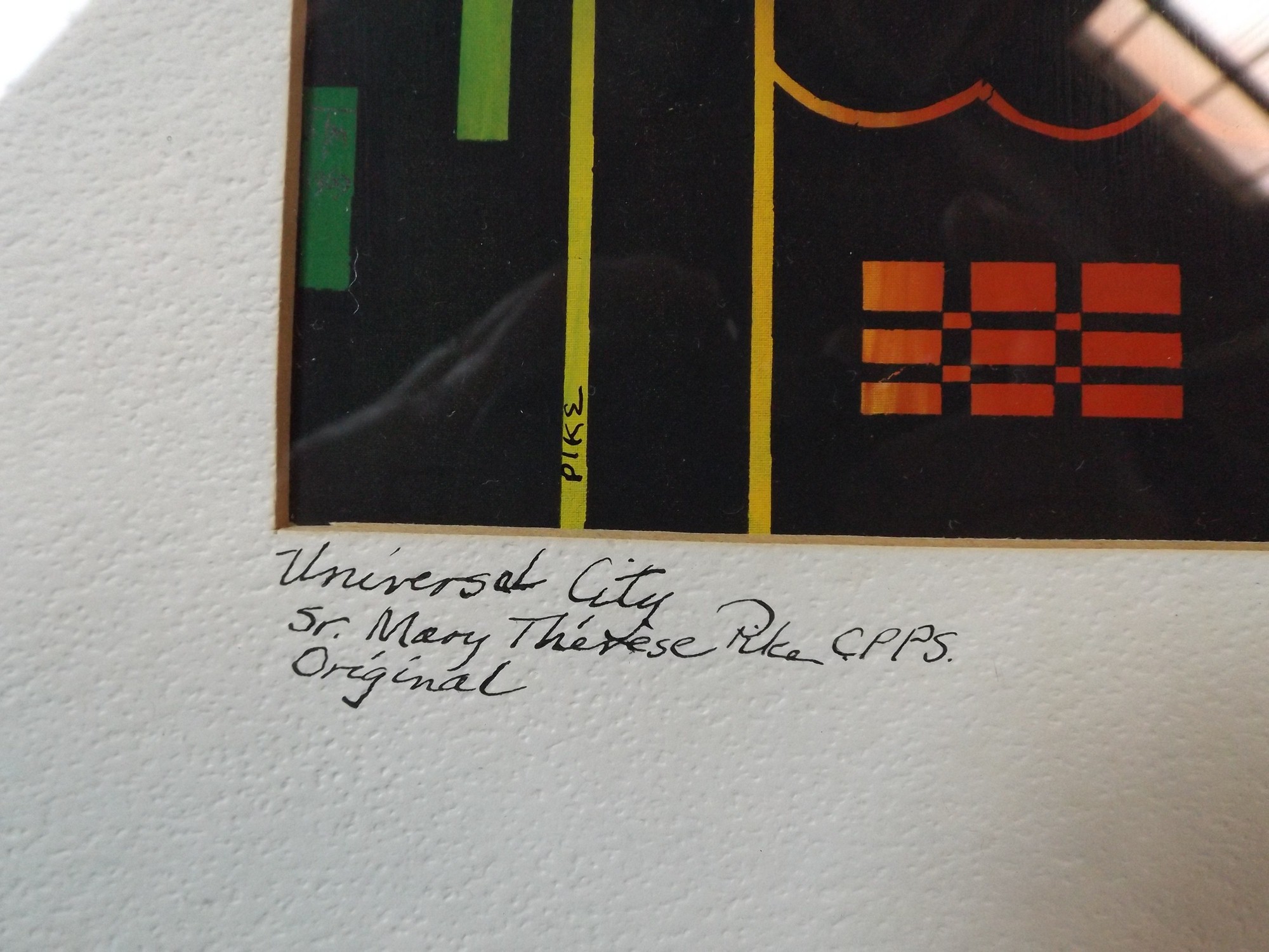 1969 Original Gouache Cityscape, Signed
