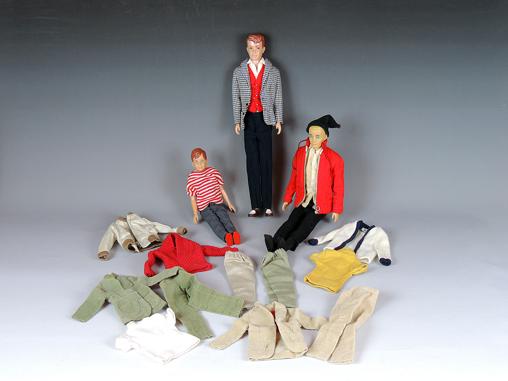 Sixties Era Barbie Ken Dolls with Clothes