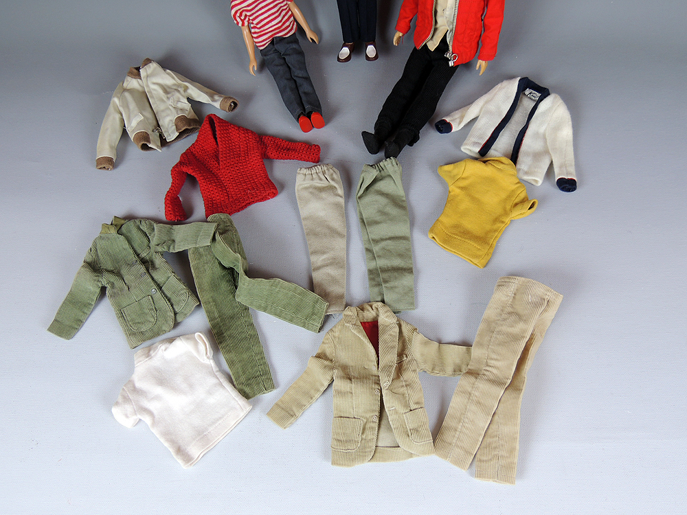 Sixties Era Barbie Ken Dolls with Clothes