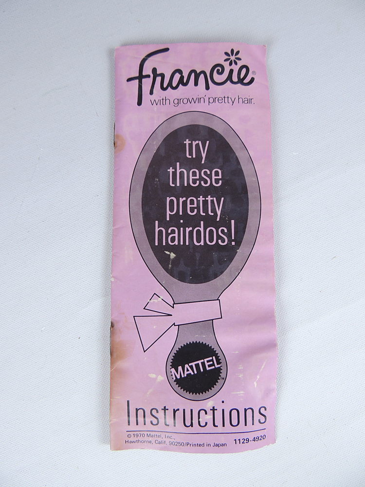 1960s Francie Barbie Doll with Growing Hair