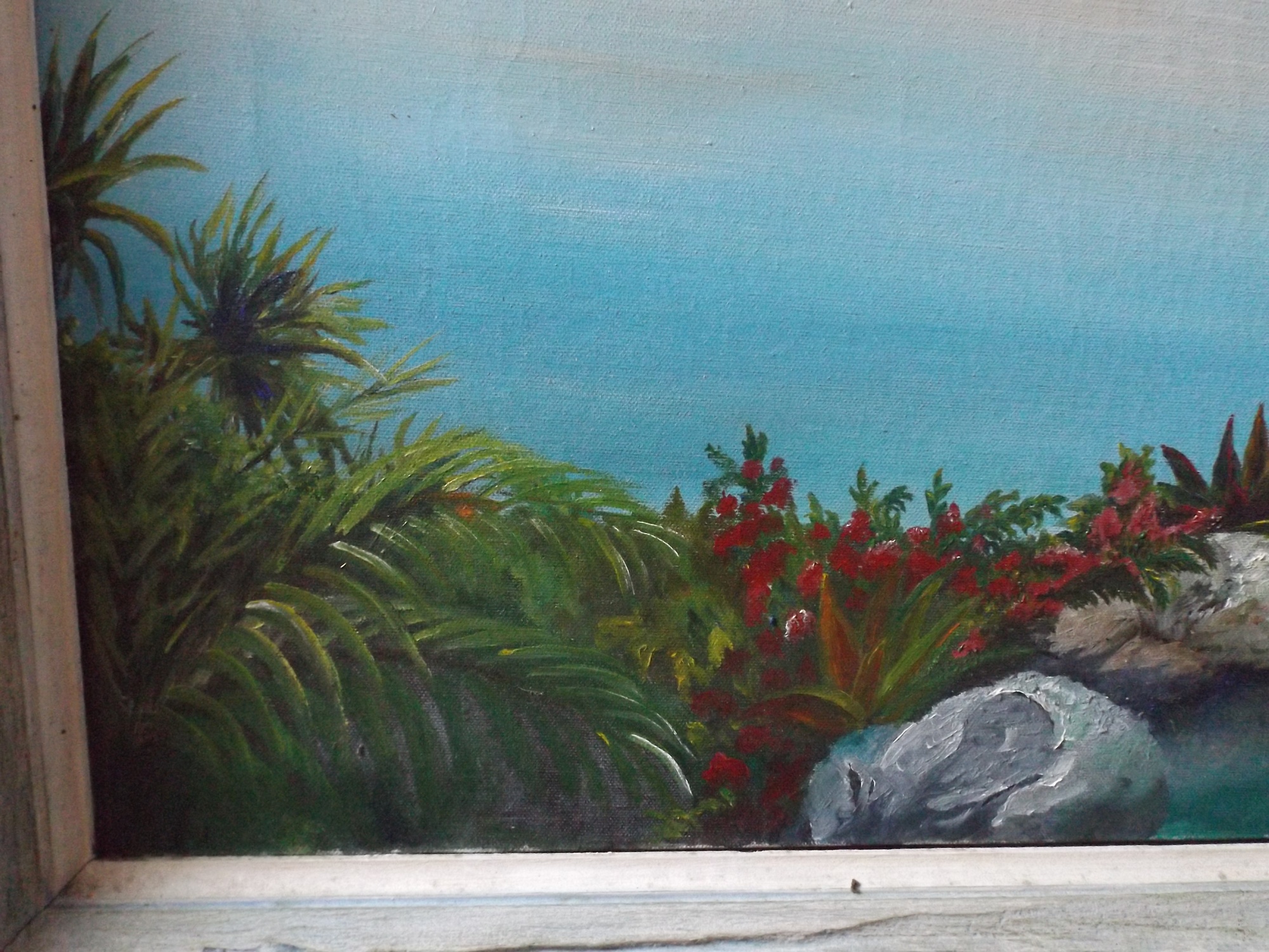 Signed Oil Bayou Landscape Painting