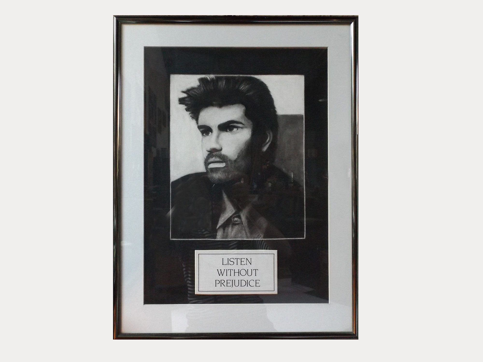 George Michael Charcoal Portrait