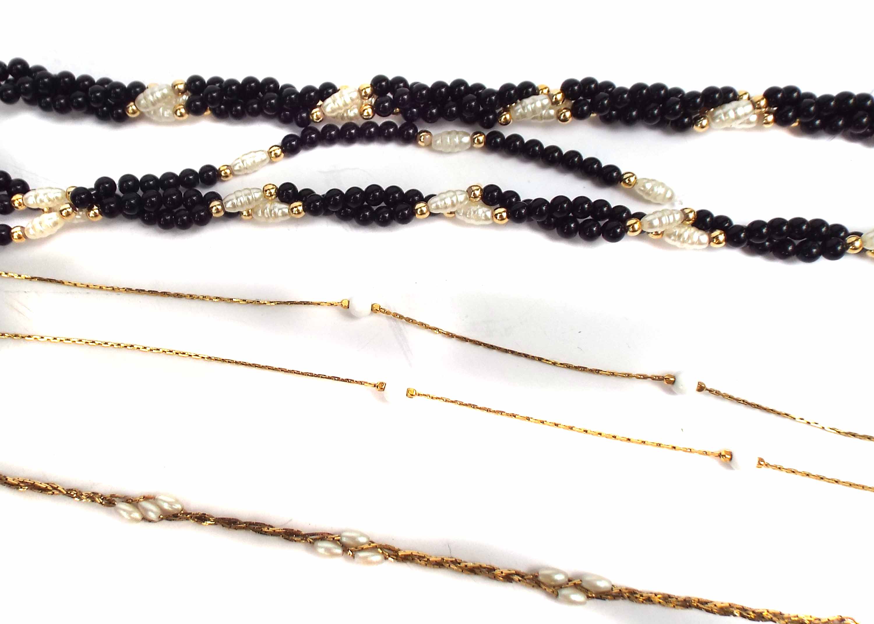 Gold Tone Necklace  and Bracelet Set