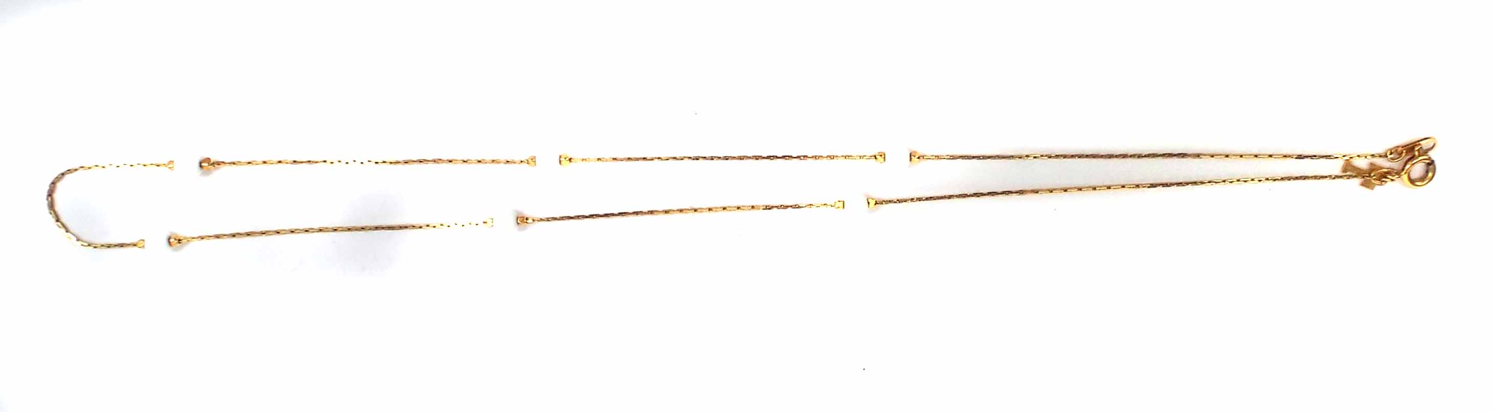 Gold Tone Necklace  and Bracelet Set