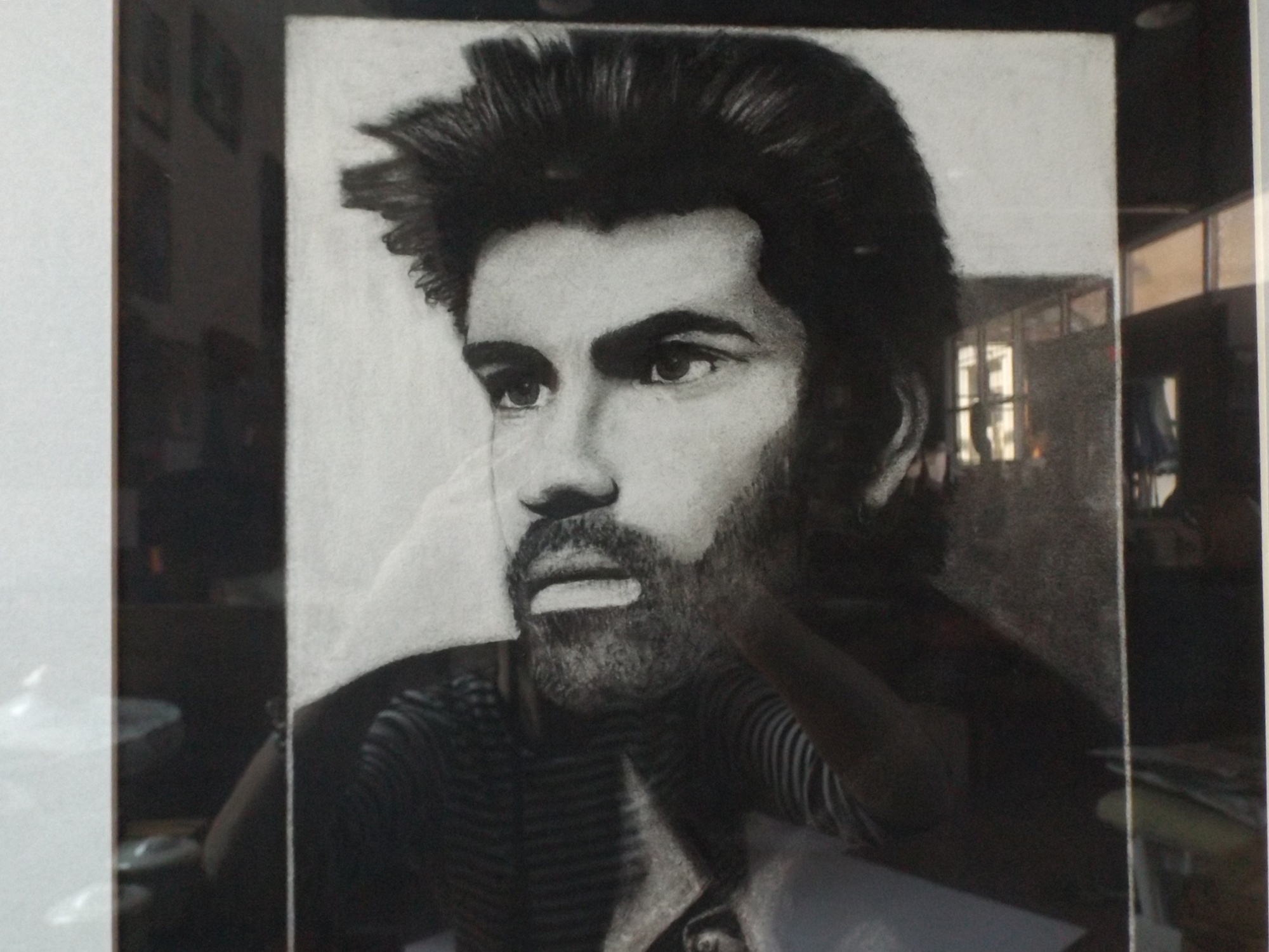 George Michael Charcoal Portrait