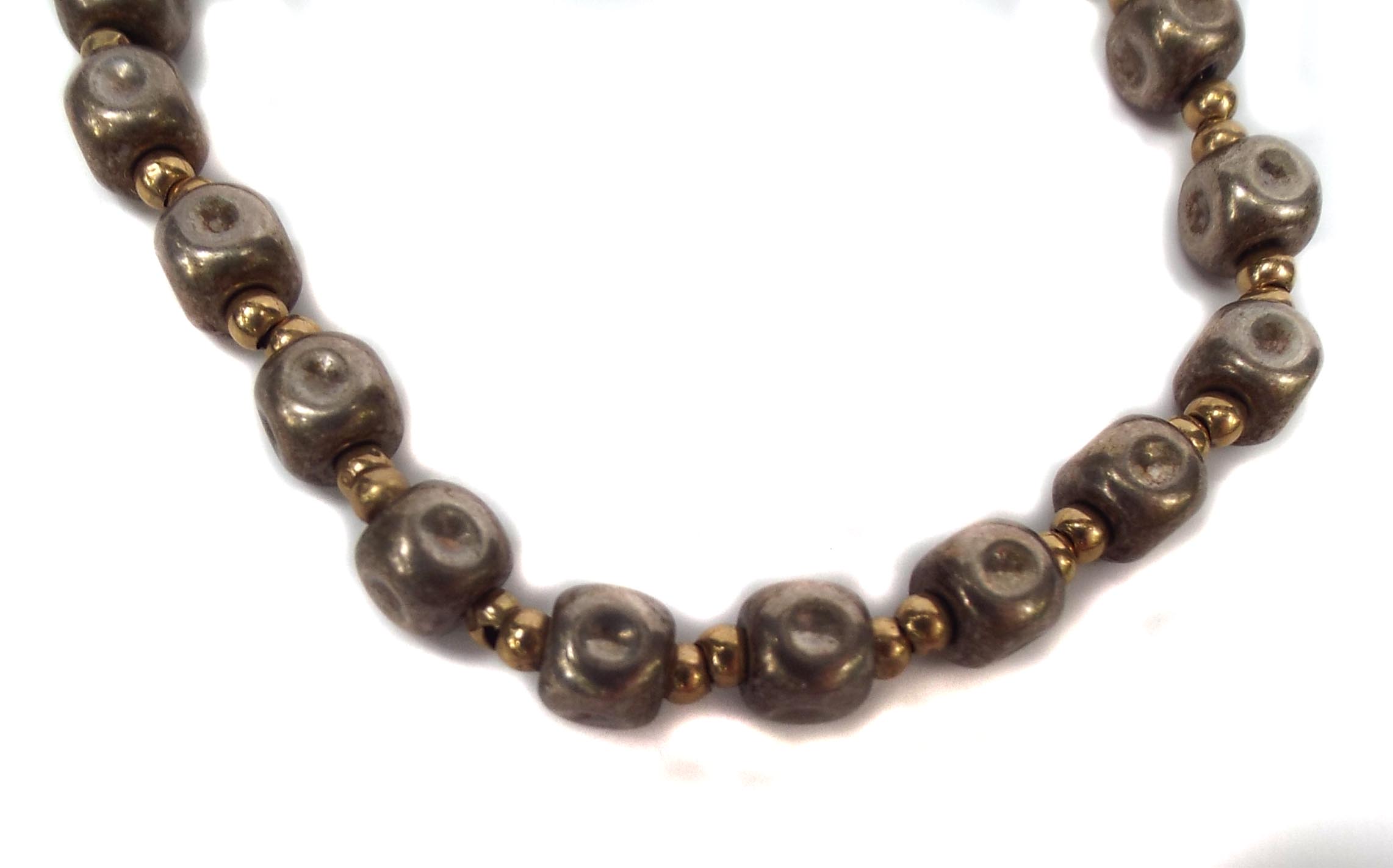 Modern Beaded Sterling Bracelet 