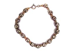 Modern Beaded Sterling Bracelet 