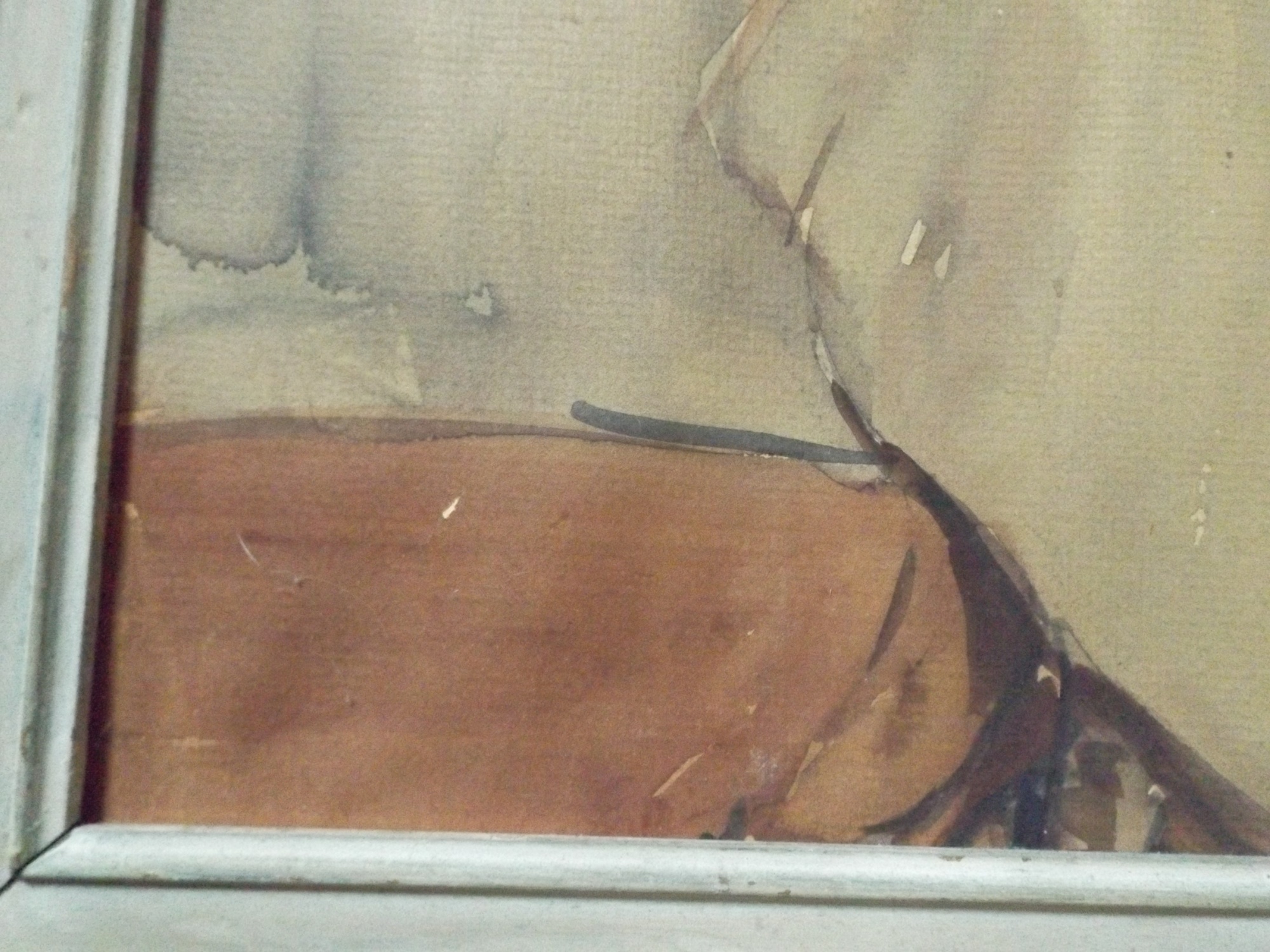 Signed Original Figural Watercolor