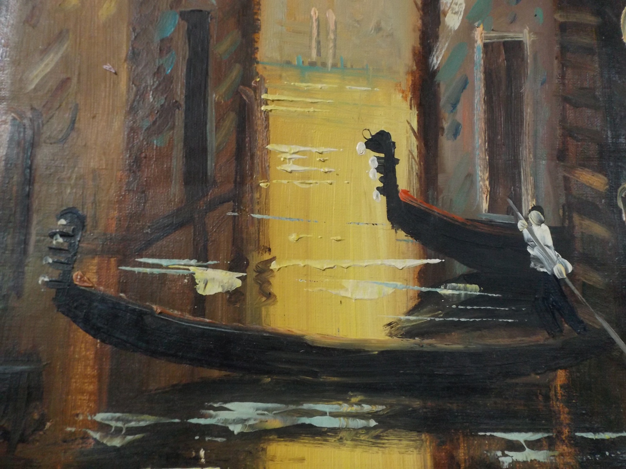 Original Venetian Canal Oil Painting