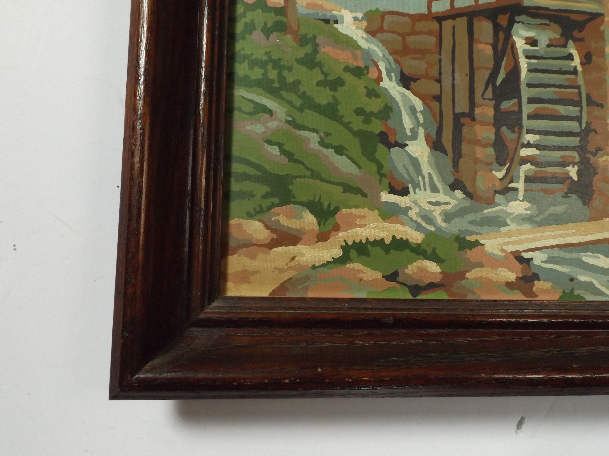 Paint-By-Numbers Mill Scene Oil Painting