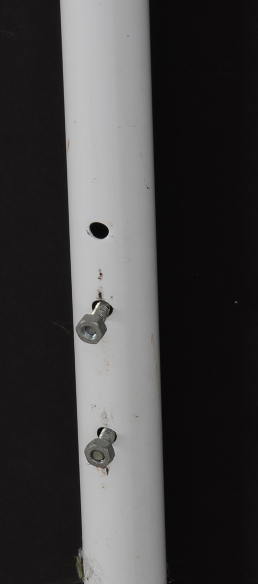 White Enameled Metal Headboard