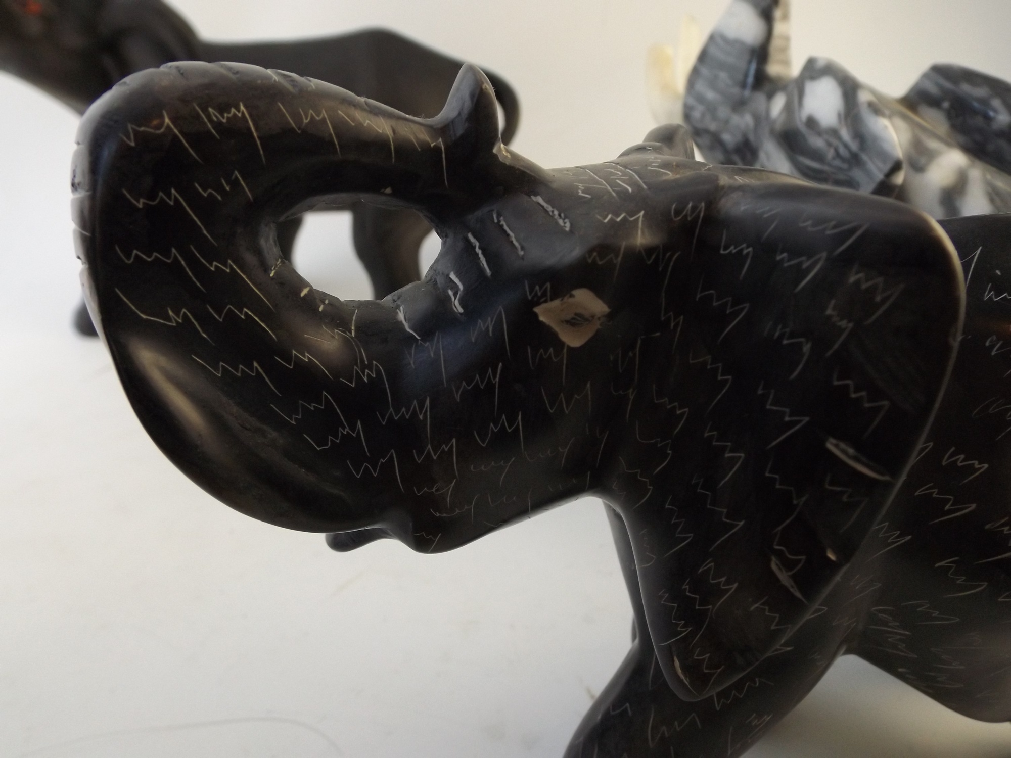 Stone and Ceramic Elephant Collection