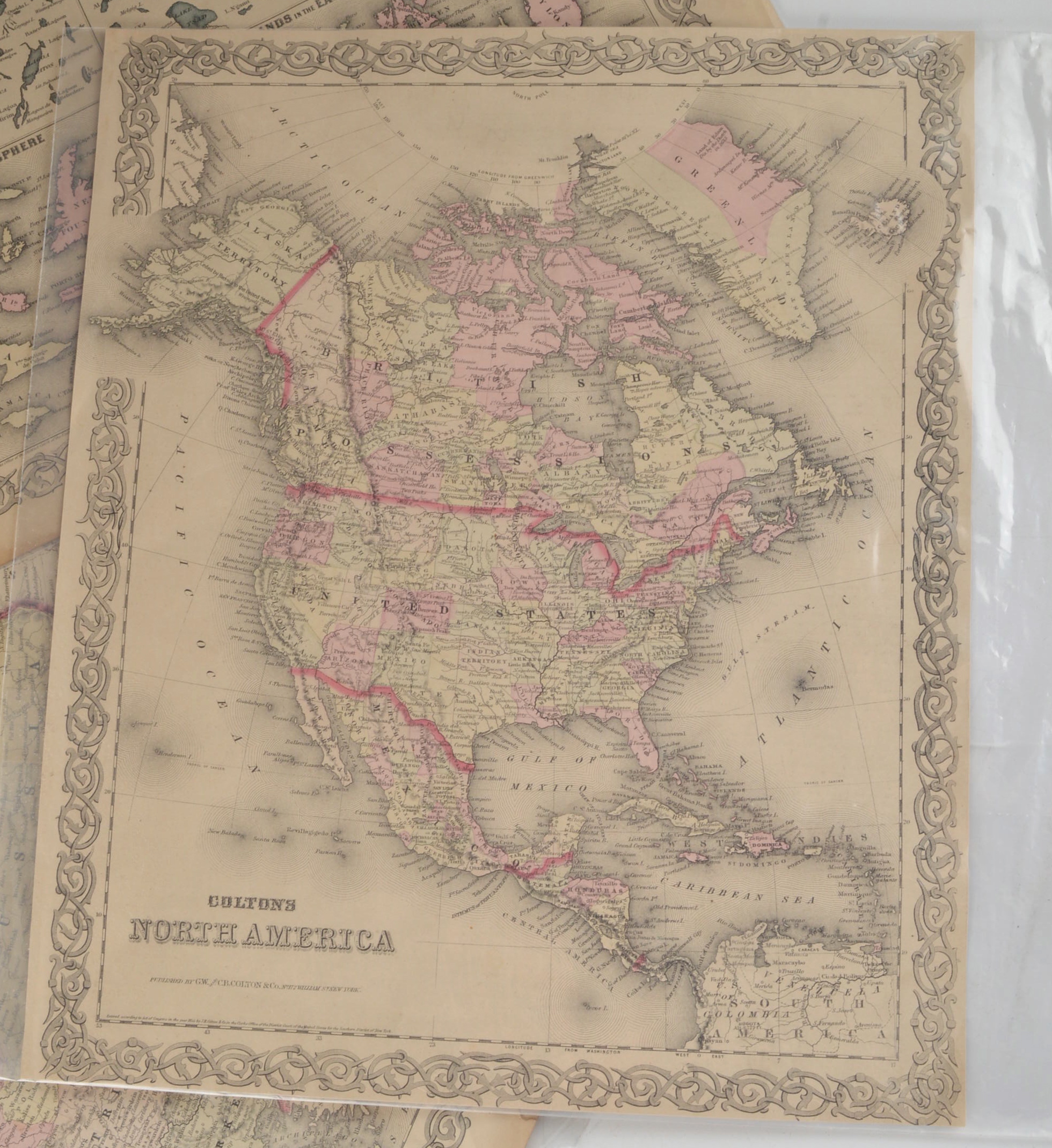 Four Late 19th Century Maps from Colton's General Atlas