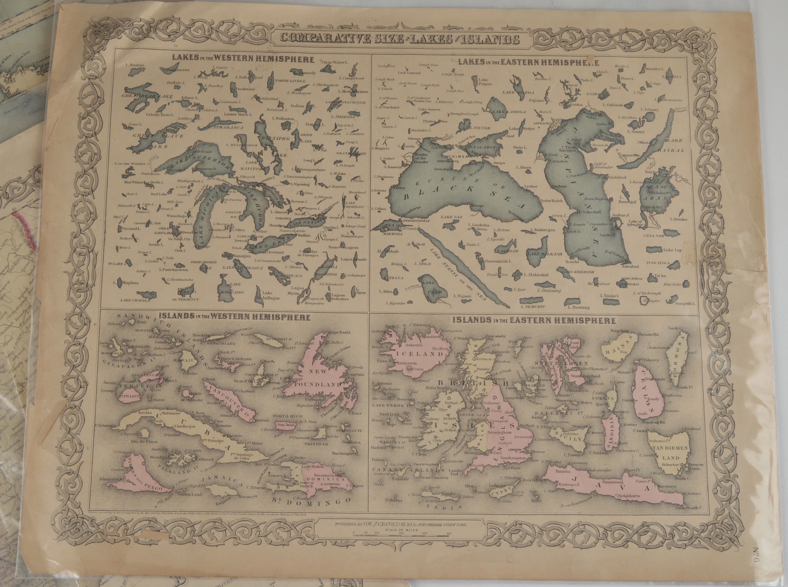 Four Late 19th Century Maps from Colton's General Atlas