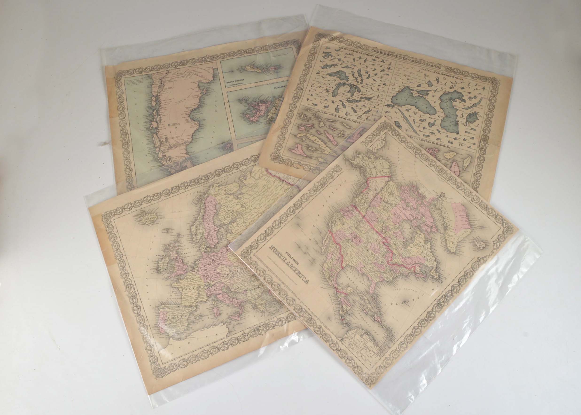 Four Late 19th Century Maps from Colton's General Atlas
