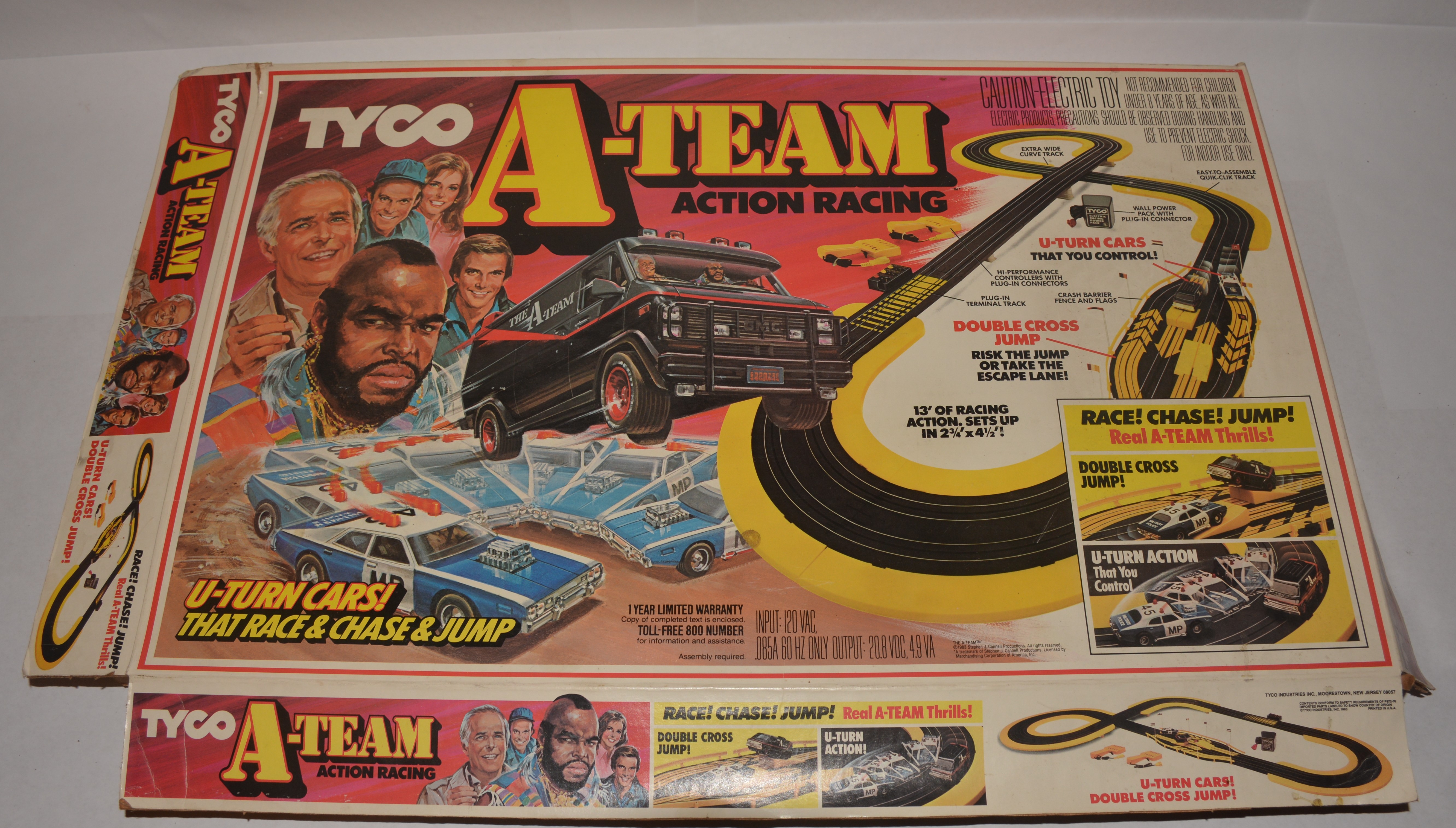 Vintage 1966 Strombecker and 1983 A-Team Electric Race Tracks