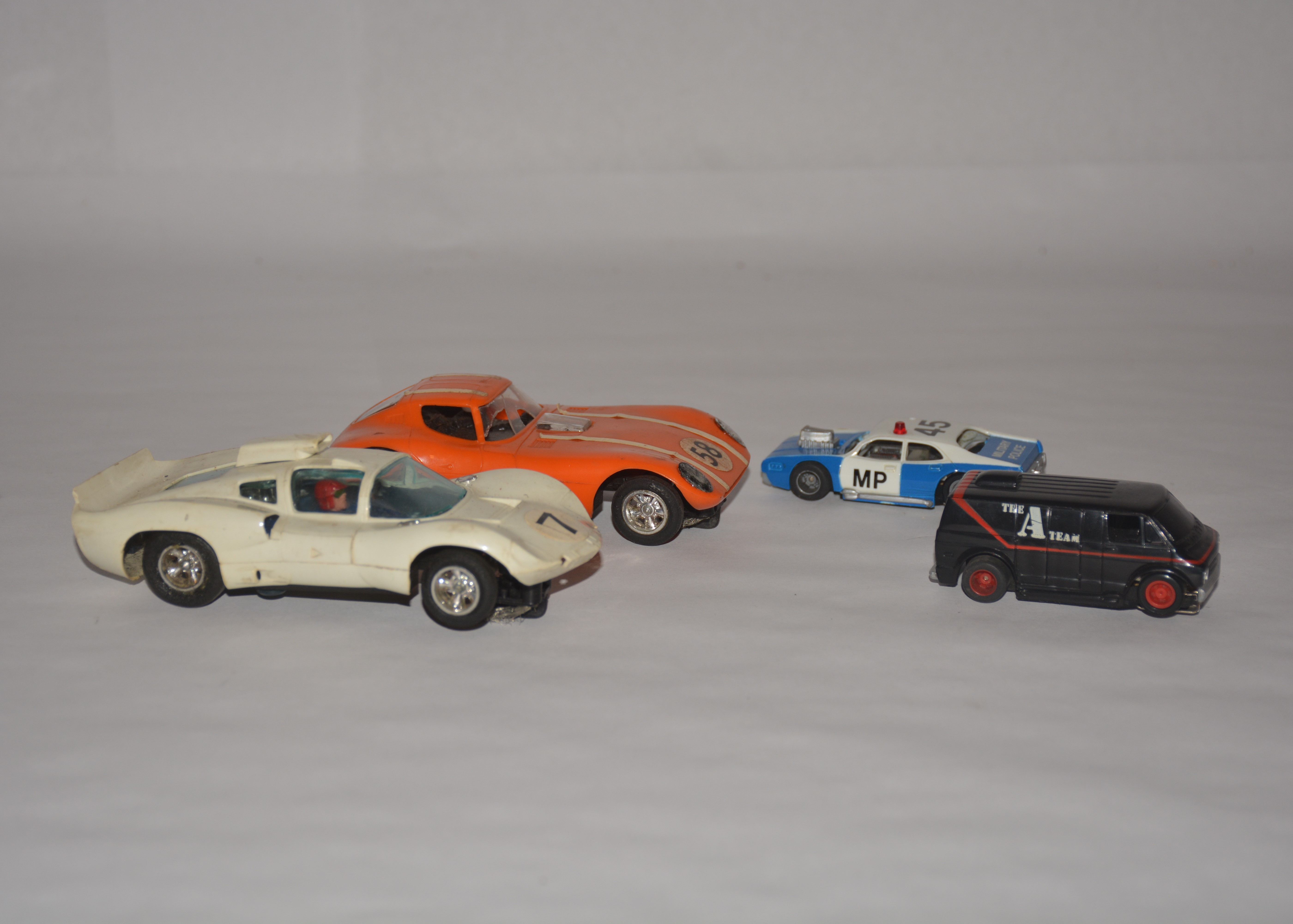 Vintage 1966 Strombecker and 1983 A-Team Electric Race Tracks