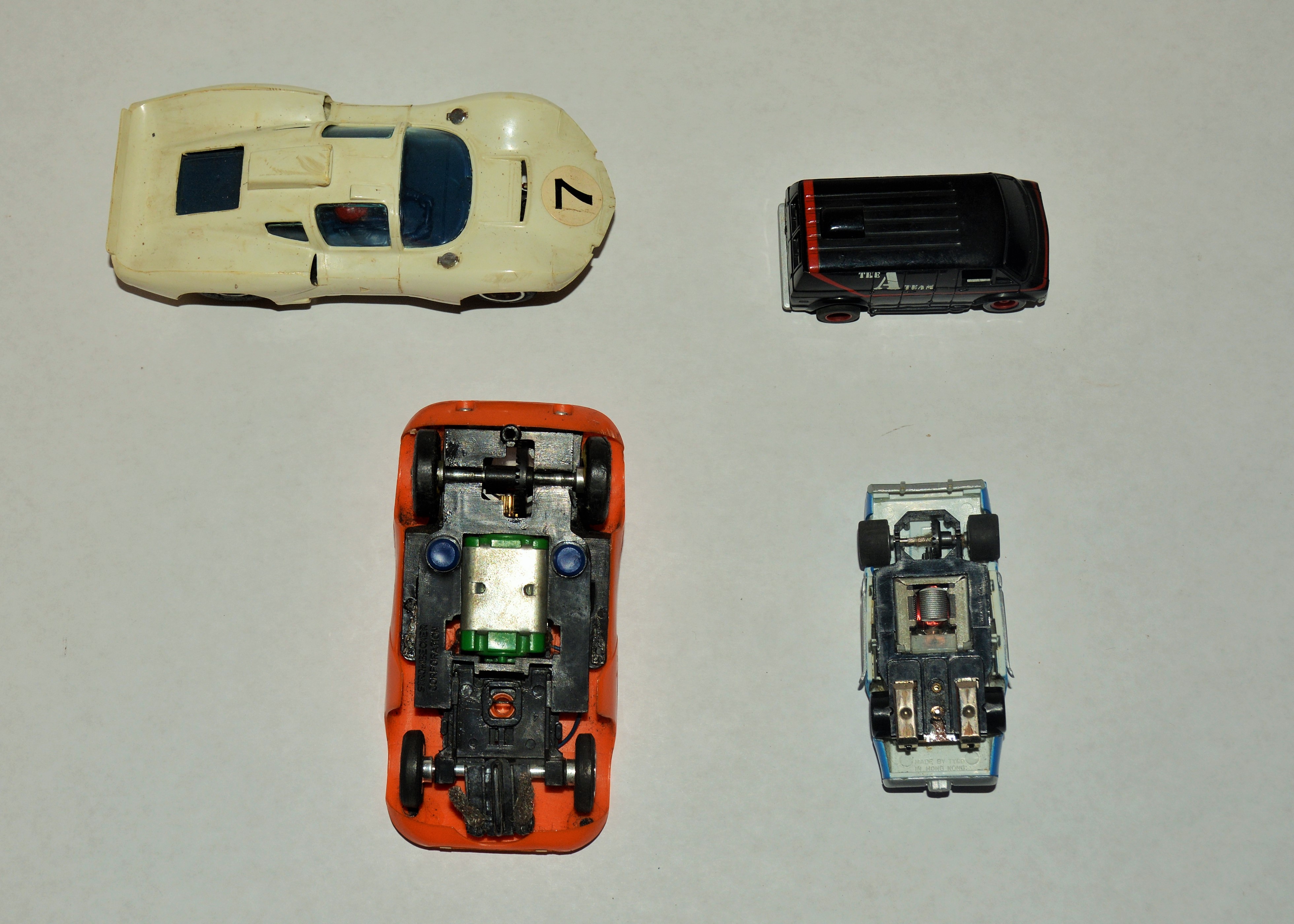 Vintage 1966 Strombecker and 1983 A-Team Electric Race Tracks